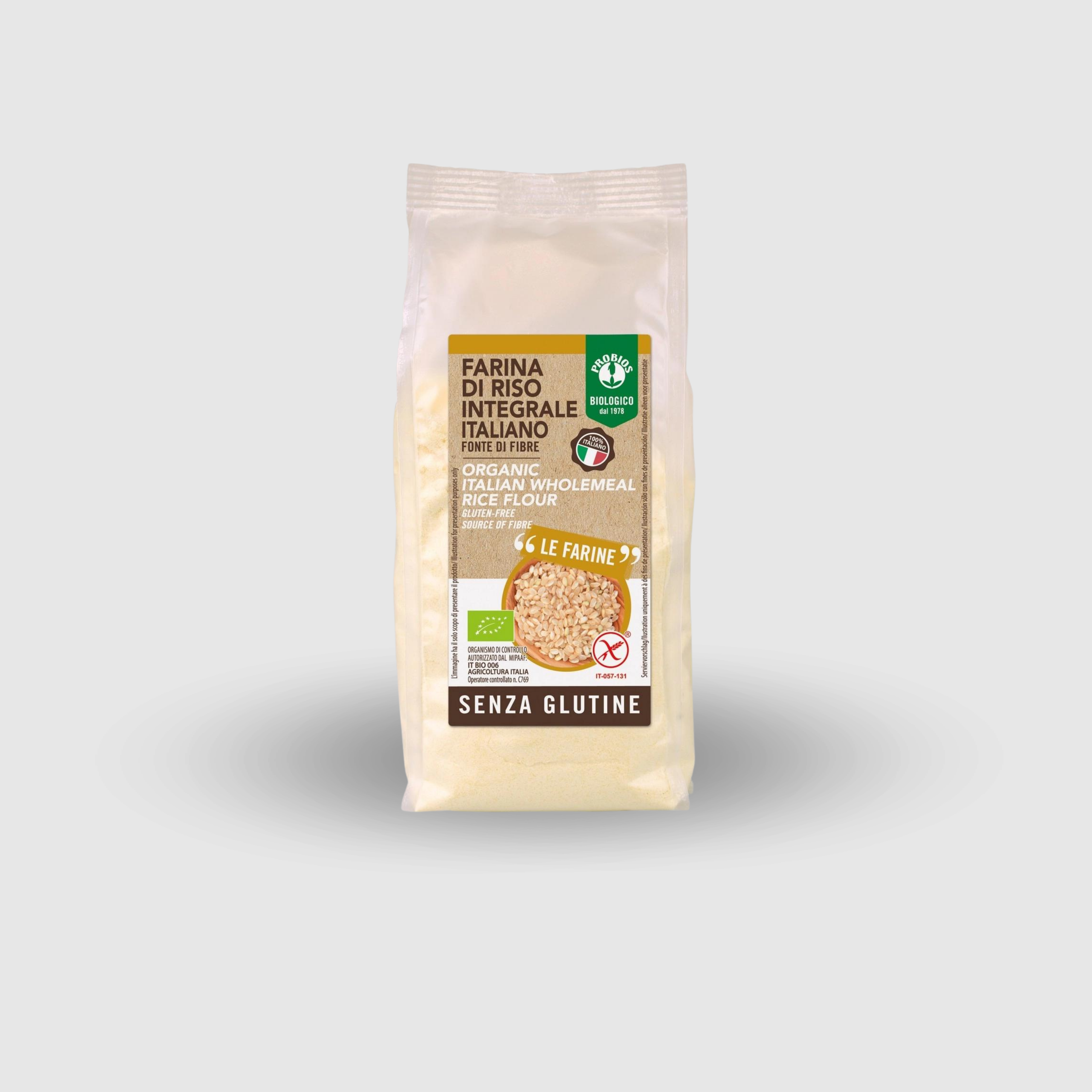 Farina di Riso Integrale Senza Glutine Probios 375g