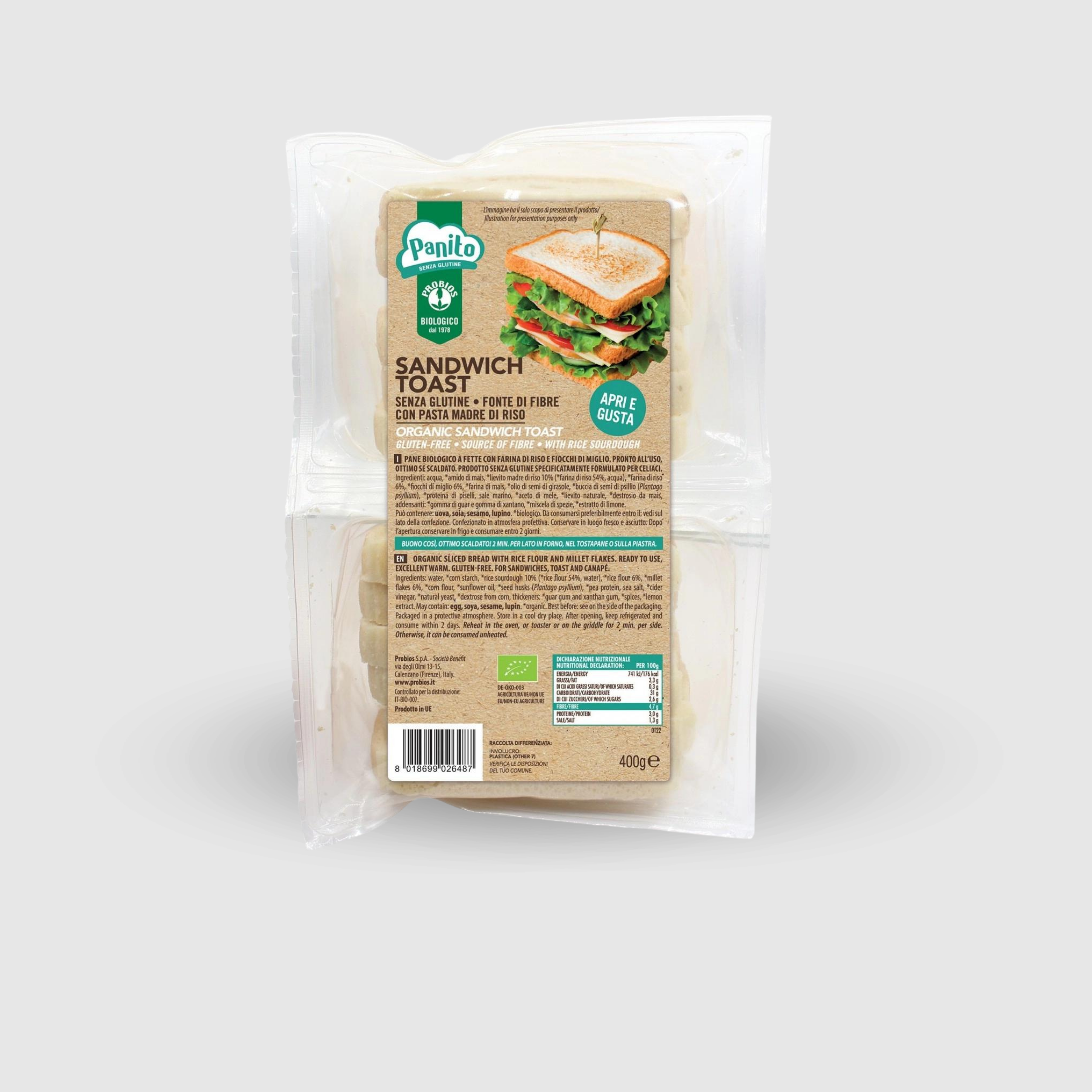 Sandwich Toast Senza Glutine 400g