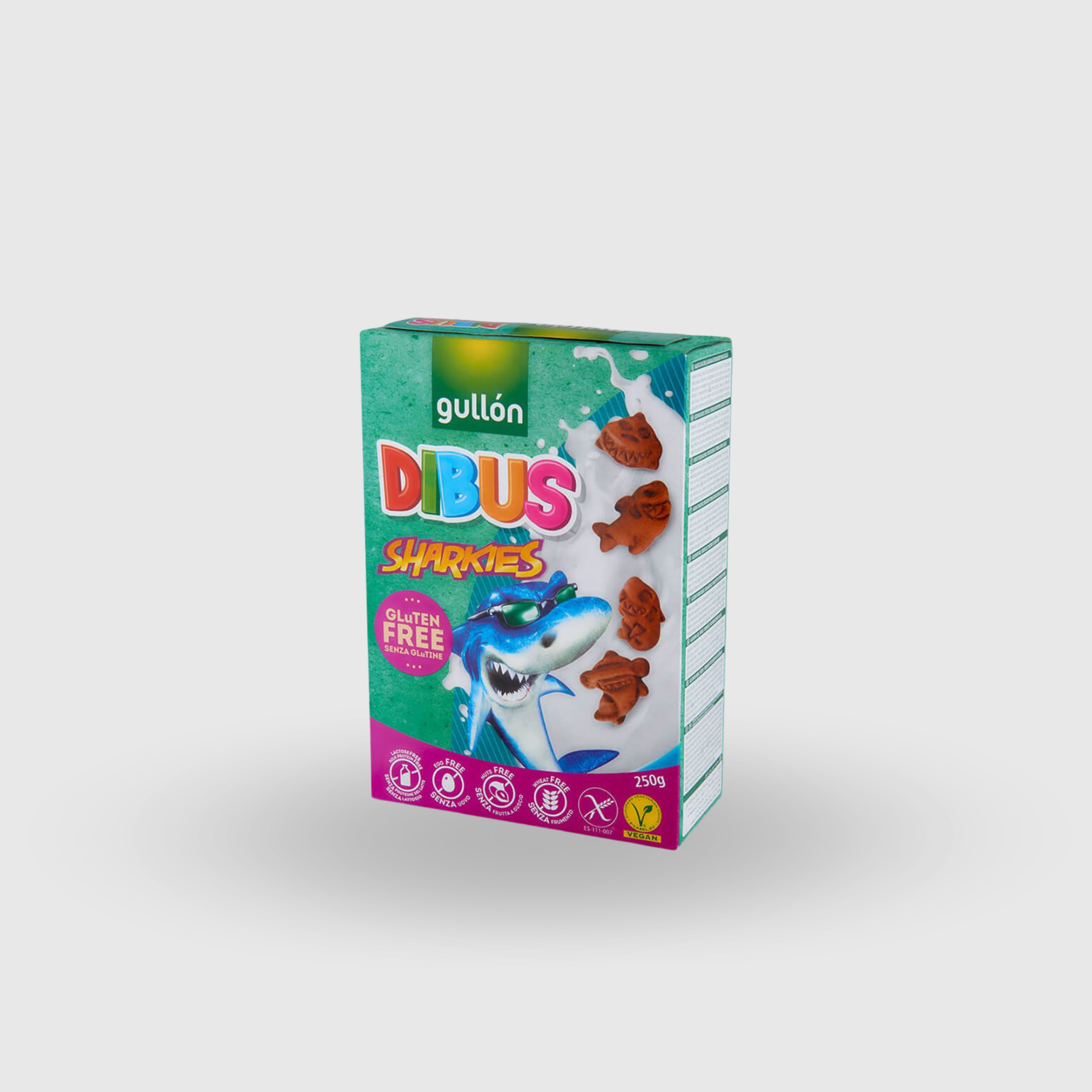 Gullón Sharkies Biscotti al Cioccolato Senza Glutine e Senza Lattosio 250g