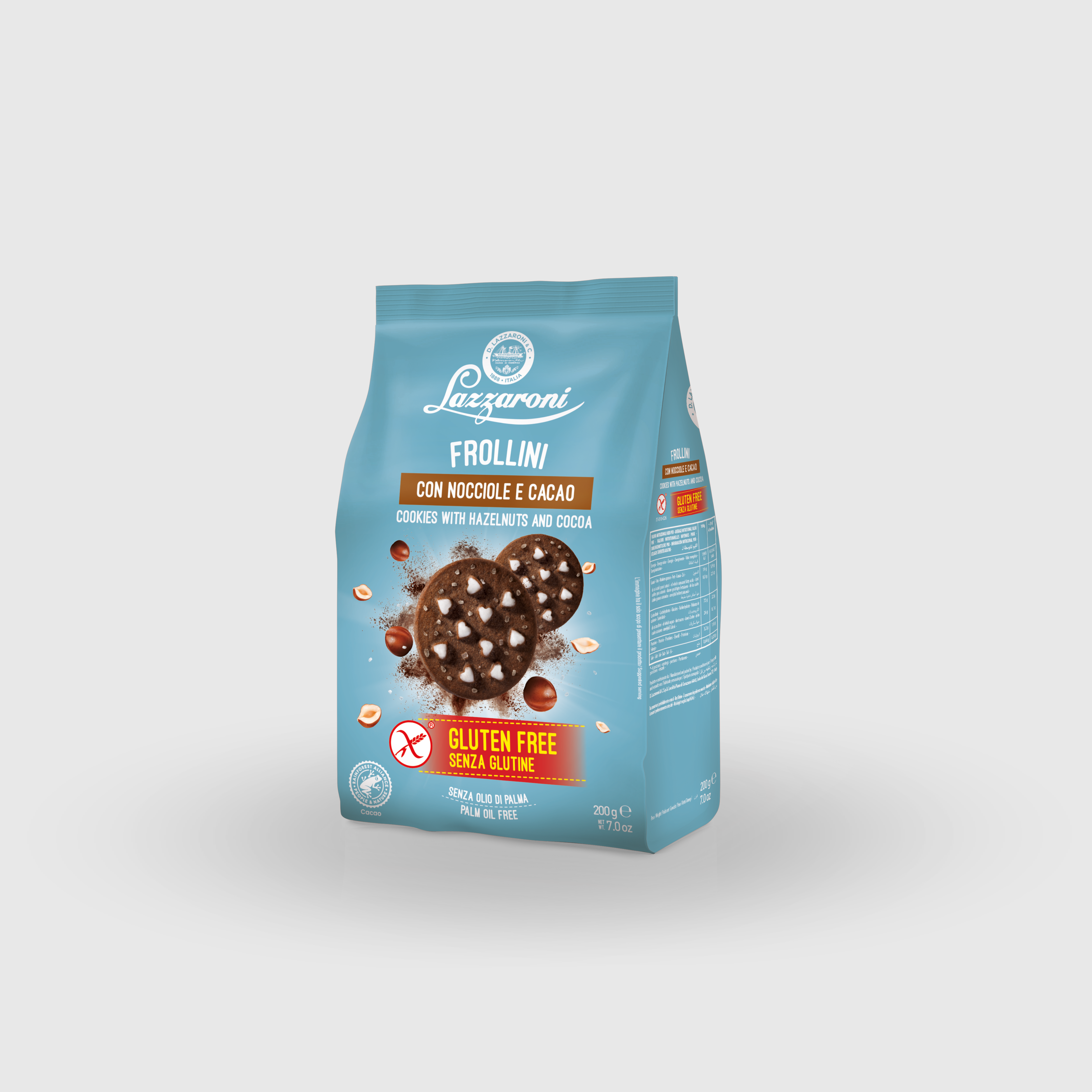 Frollino Cacao e Nocciole Lazzaroni Senza Glutine 200g