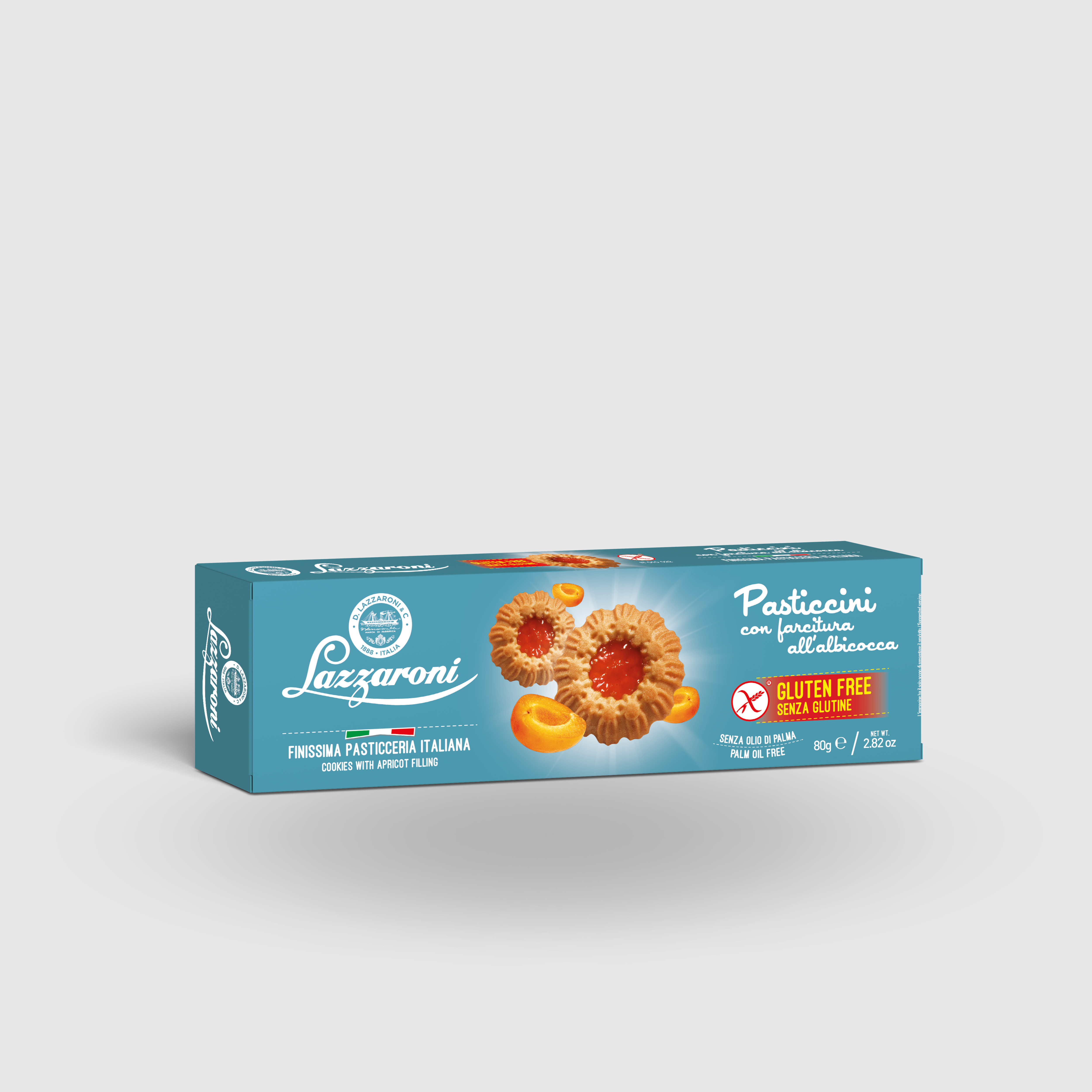 Pasticcini all'Albicocca Lazzaroni Senza Glutine 80g
