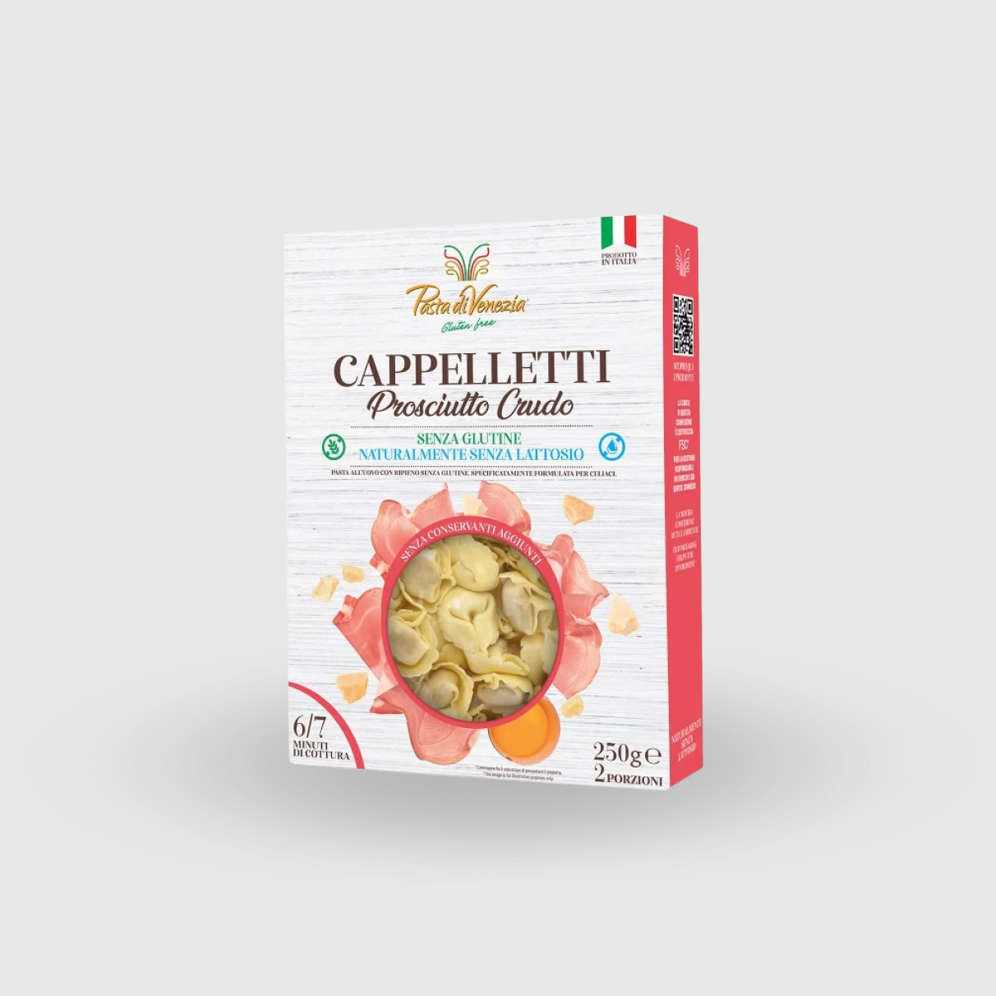 Cappelletti with Raw Ham, Gluten-Free and Lactose-Free, Pasta di Venezia, 250g