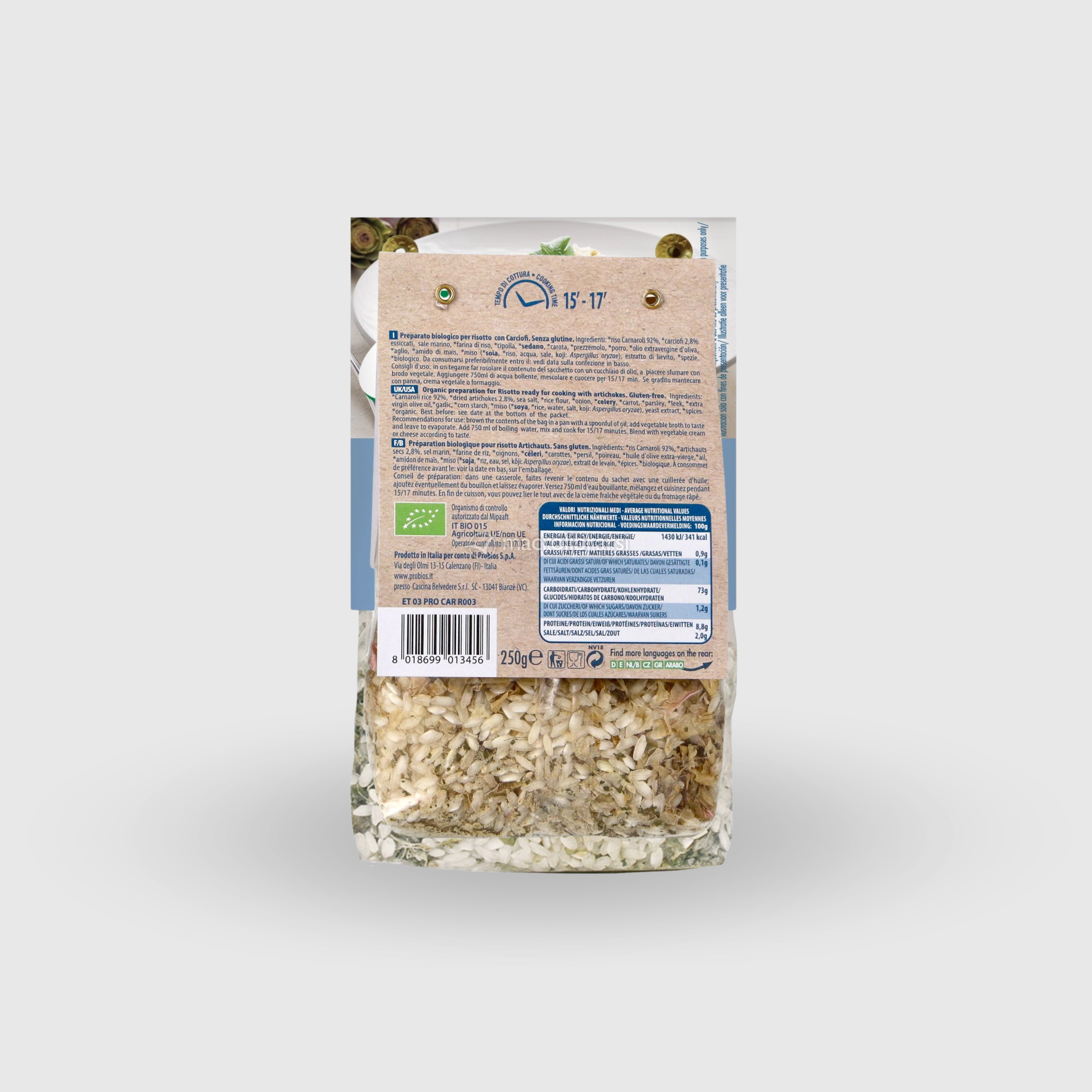 Risotto ai Carciofi Senza Glutine Probios 250g