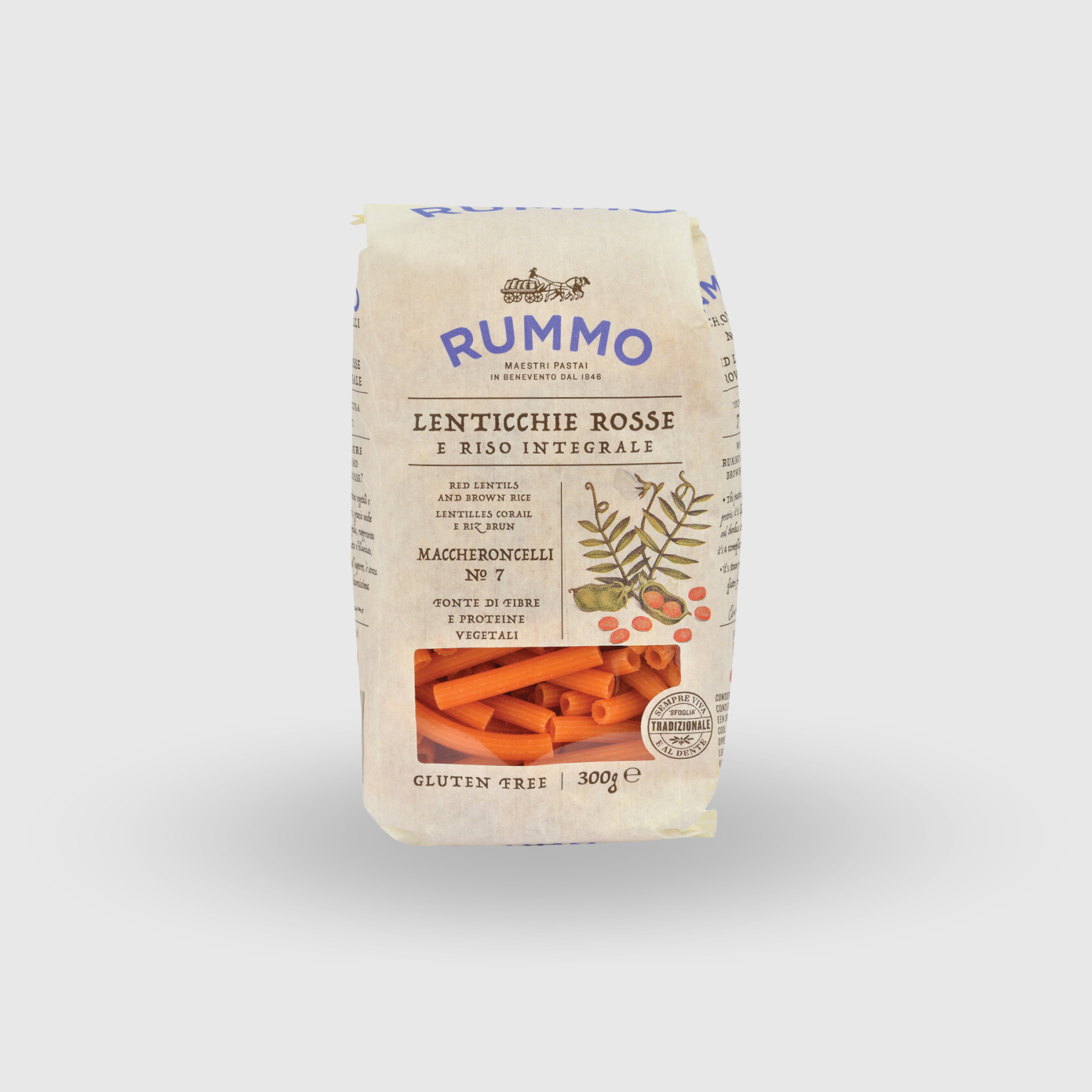 Maccheroncelli alle Lenticchie n°7 Senza Glutine Rummo 300g