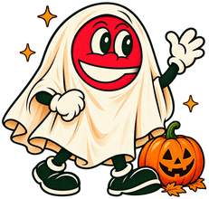 Mascotte Glusen fantasma