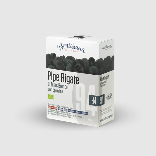 Pipe Rigate n 94 Mais Bianco e Spirulina