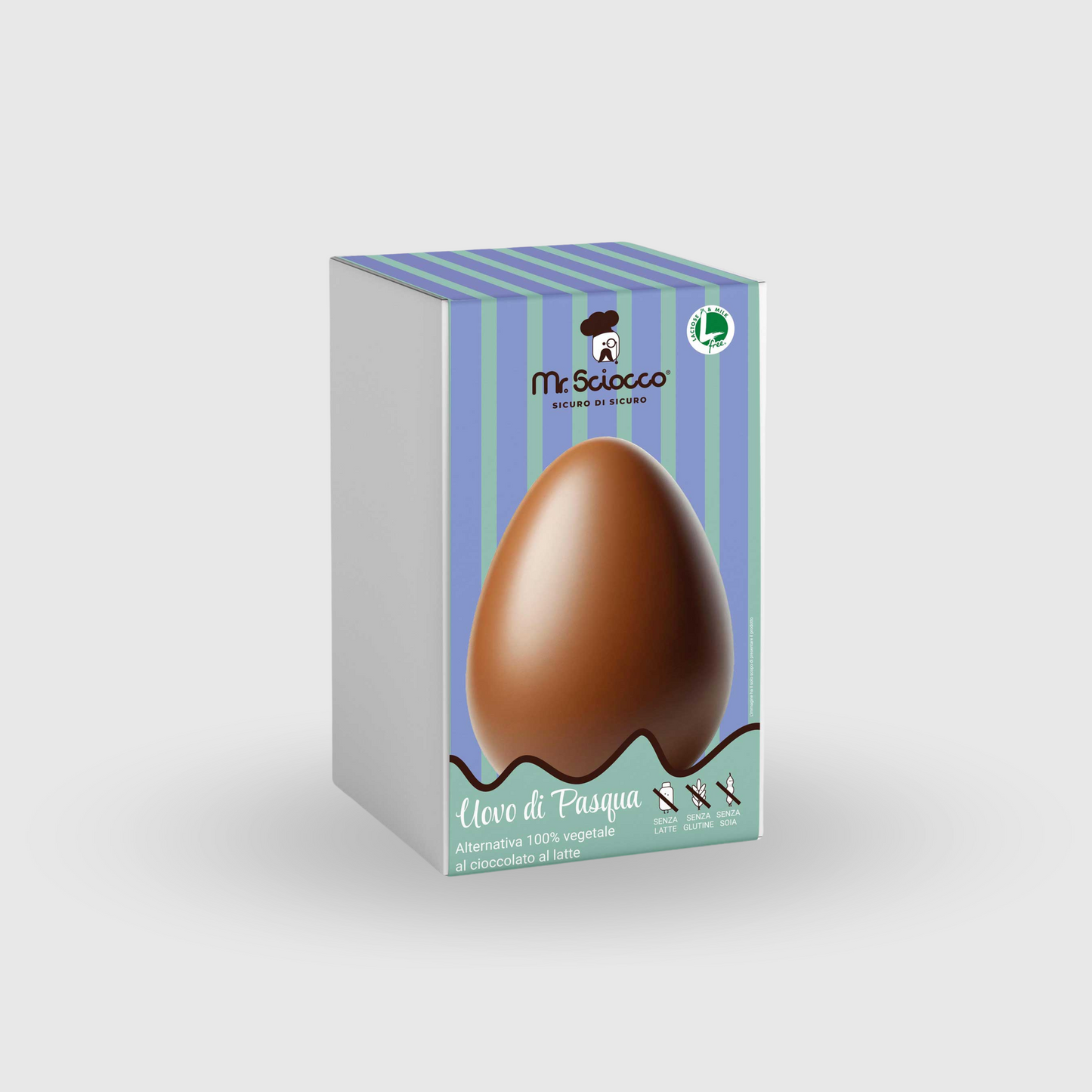 Gluten-free and dairy-free milk chocolate Easter egg