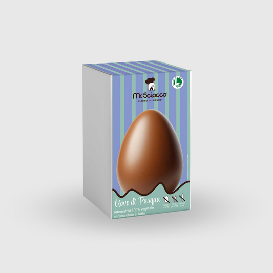 Uovo di Pasqua al cioccolato al latte Senza Glutine e Senza Latte