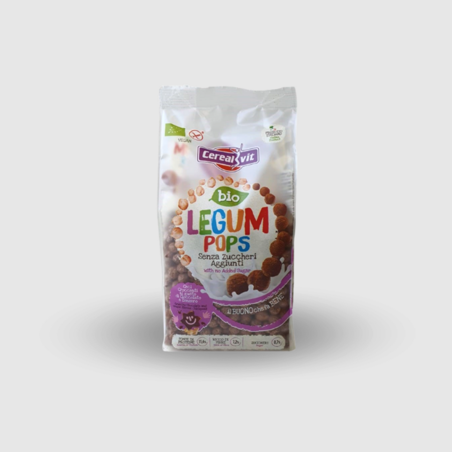 Cerealvit Legum Pops Organic Chickpeas Chocolate and Ginger