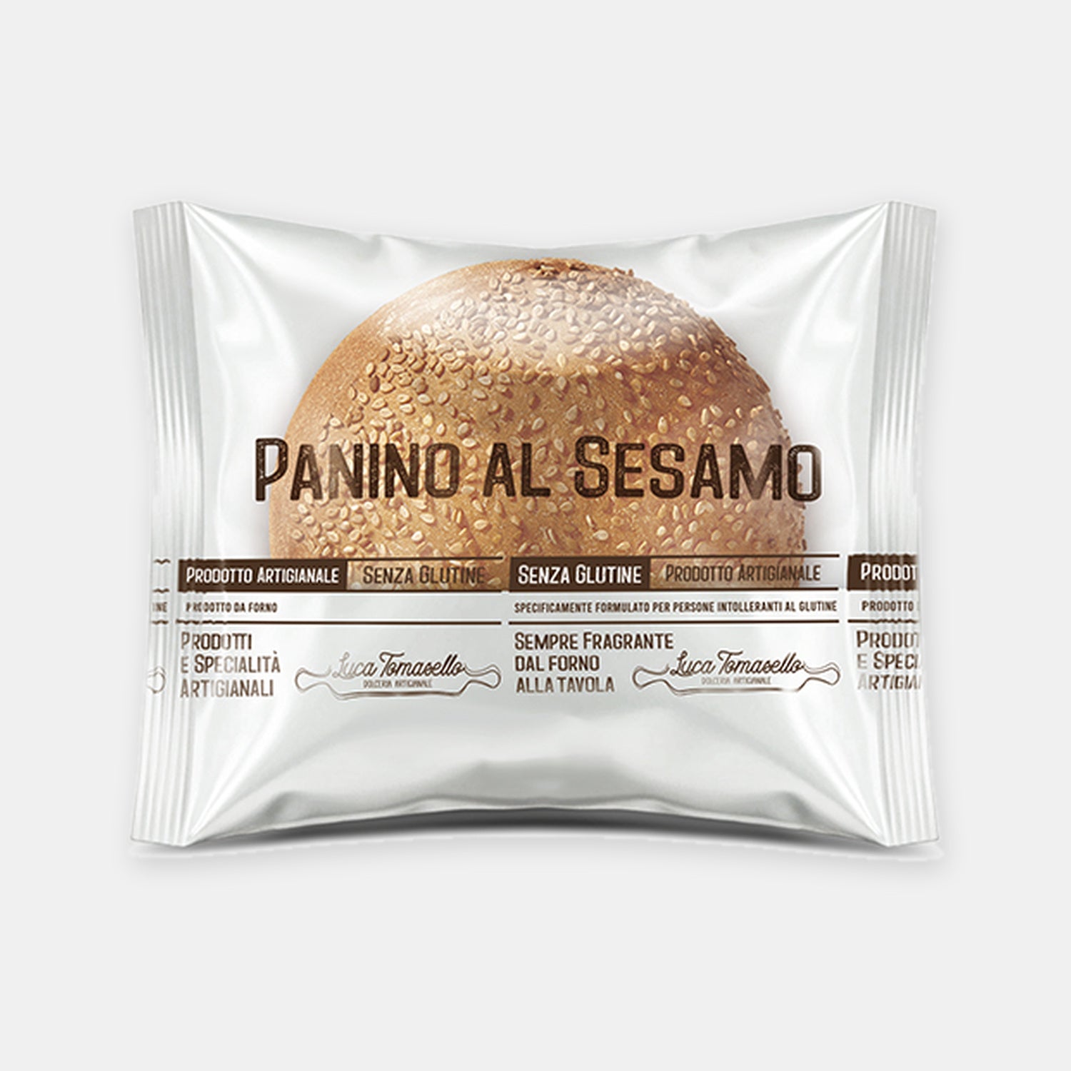 Panino al Sesamo Muffoletta senza glutine Luca Tomasello 85g confezione