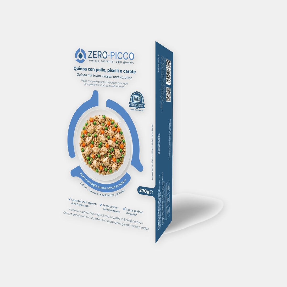 Zero Picco Quinoa con Pollo Piselli e Carote senza glutine 270g confezione