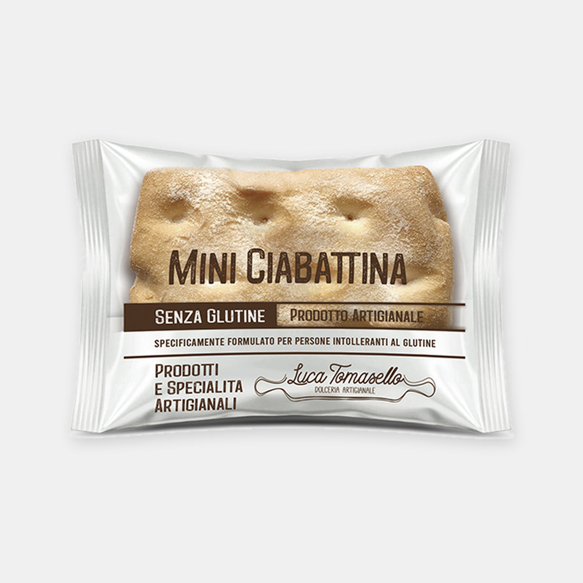 Mini Ciabattina senza glutine Luca Tomasello 50g confezione