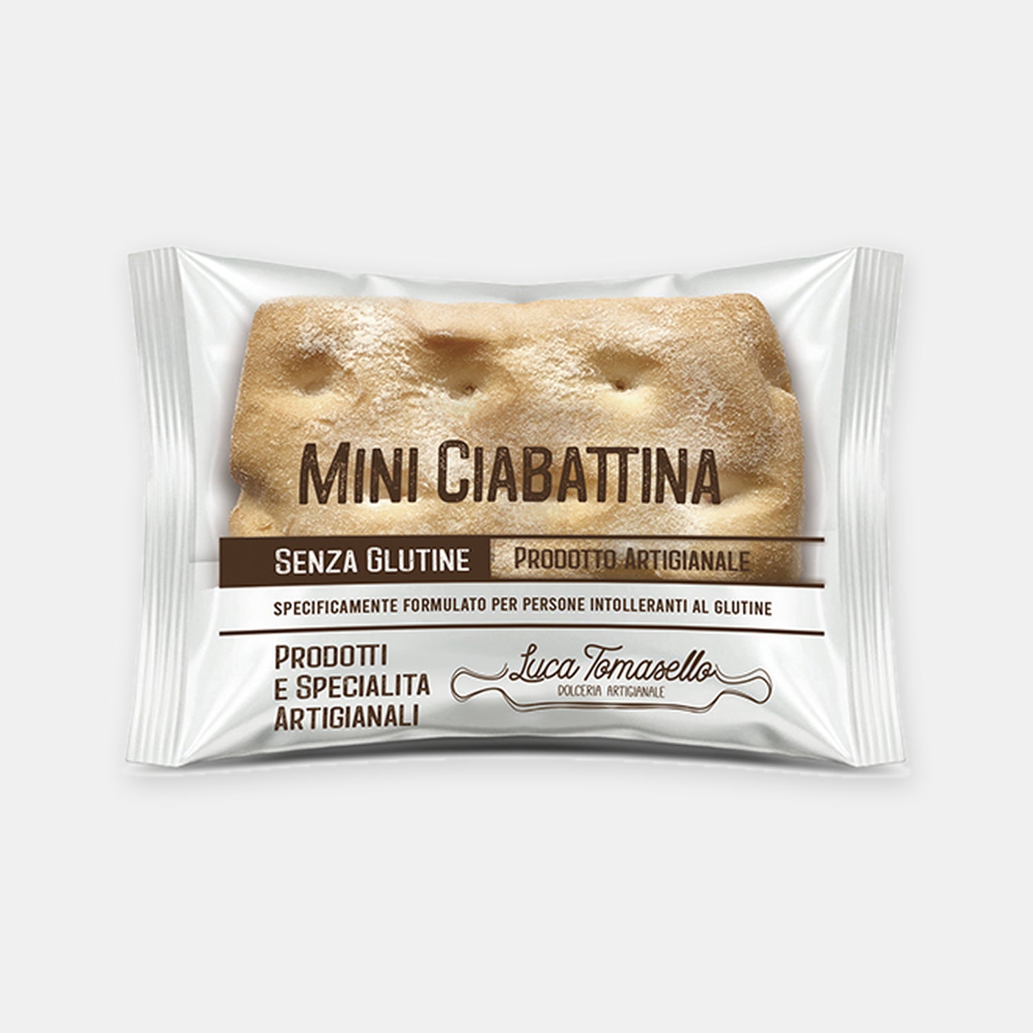 Mini Ciabattina senza glutine Luca Tomasello 50g confezione