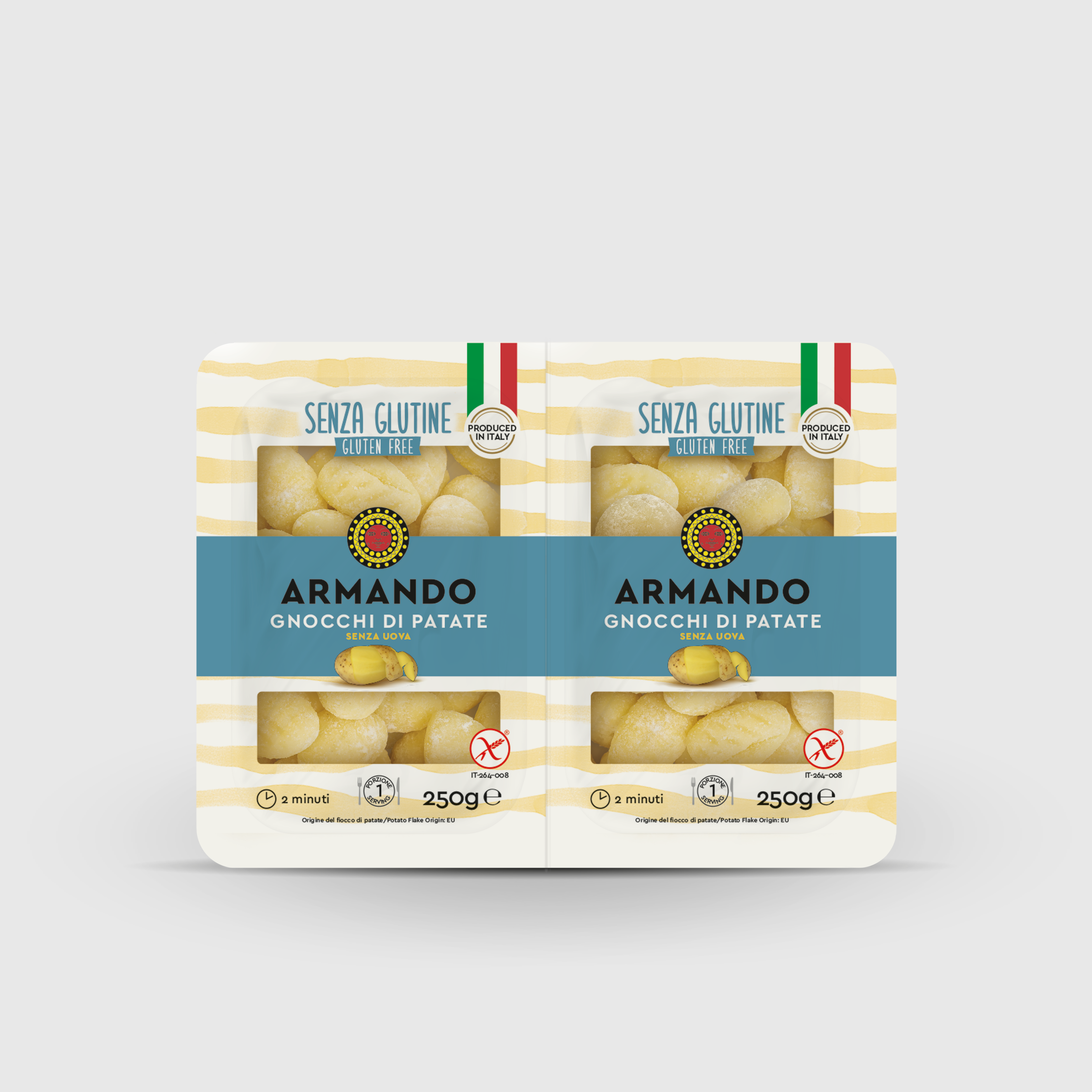 Gnocchis de pommes de terre Armando sans gluten 500 g