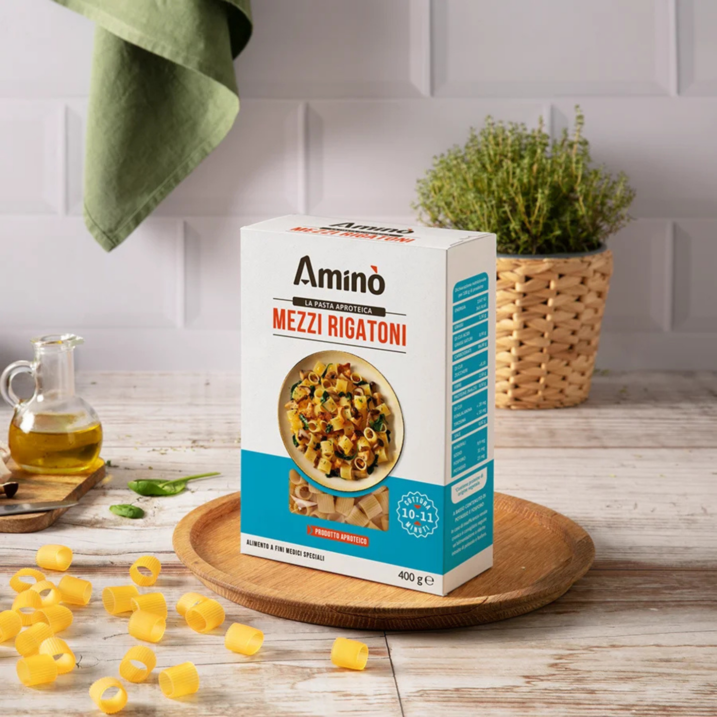 Mezzi Rigatoni Aproteici e Senza Glutine Aminò 400g