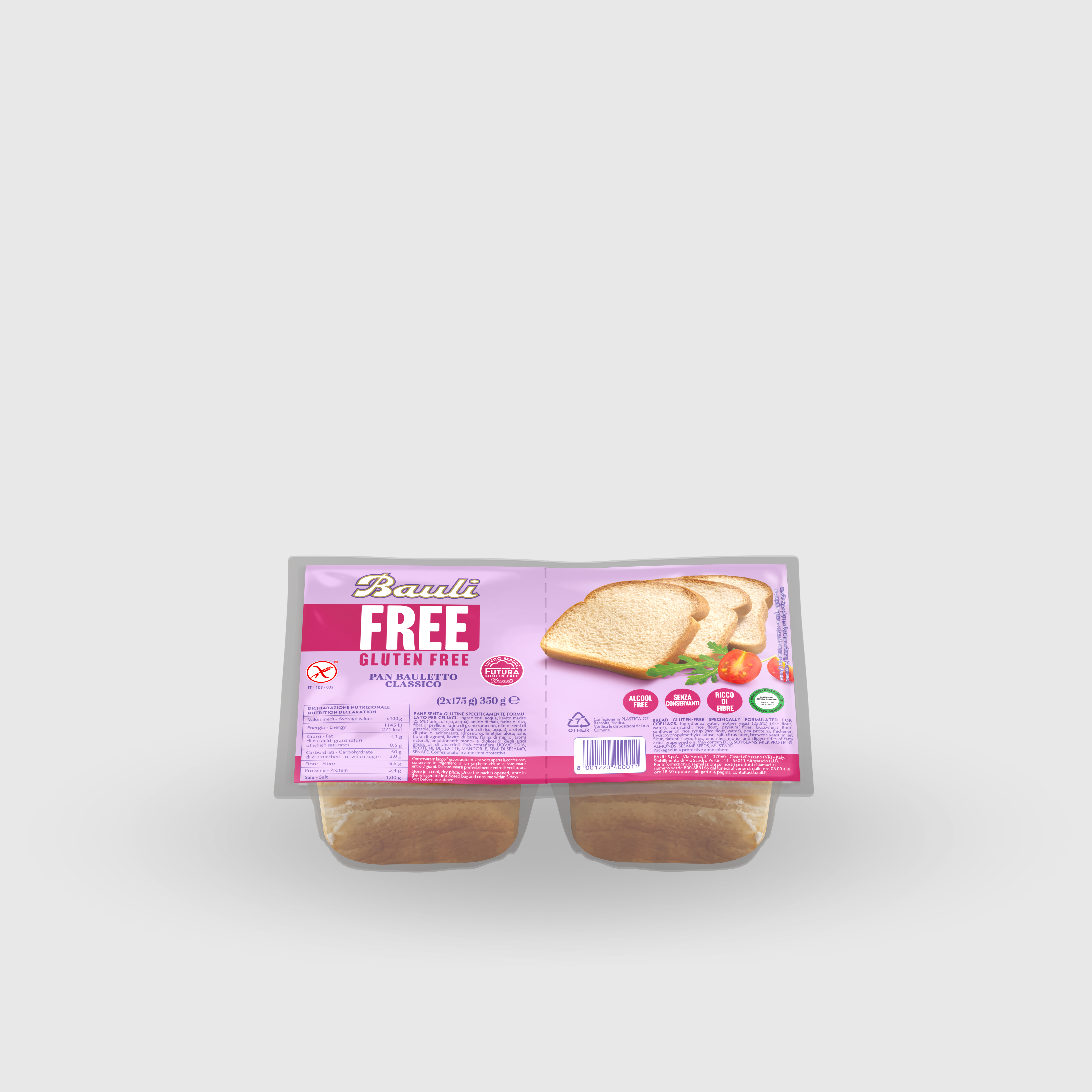 Pan Bauletto Bauli Senza Glutine 350g