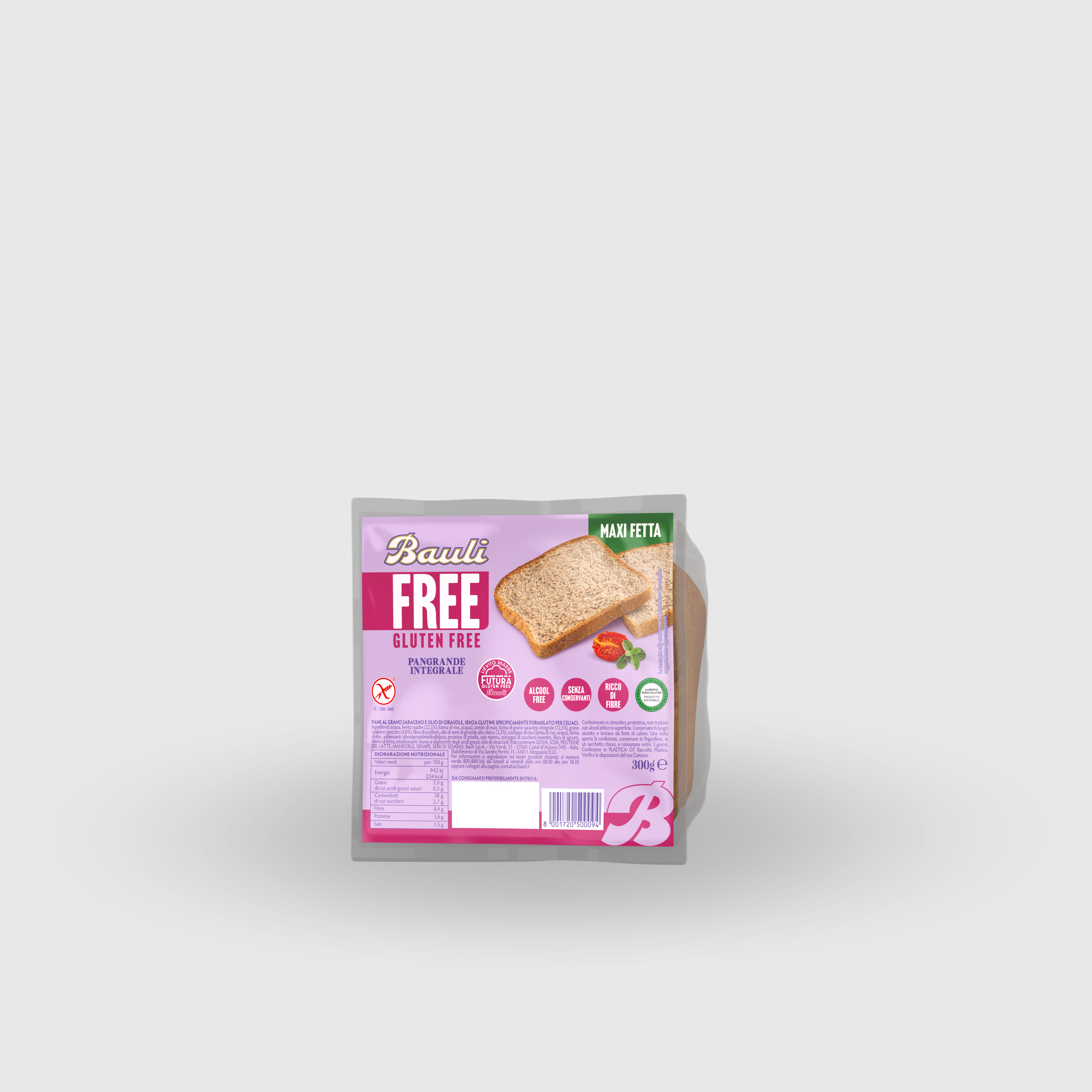 Pangrande Integrale Bauli Senza Glutine 300g