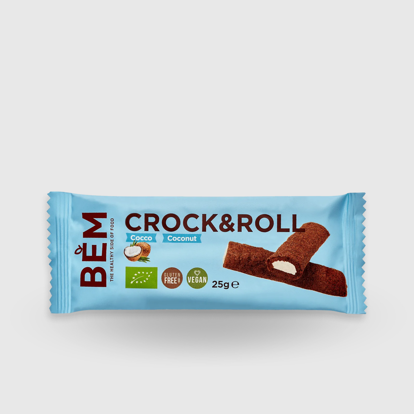 Crock&Roll Sanck biologico vegano con crema al cocco Senza Glutine Bem 25g