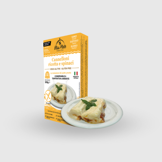 Ricotta and Spinach Cannelloni Bliss Plate Gluten-Free Ready Meal 300g