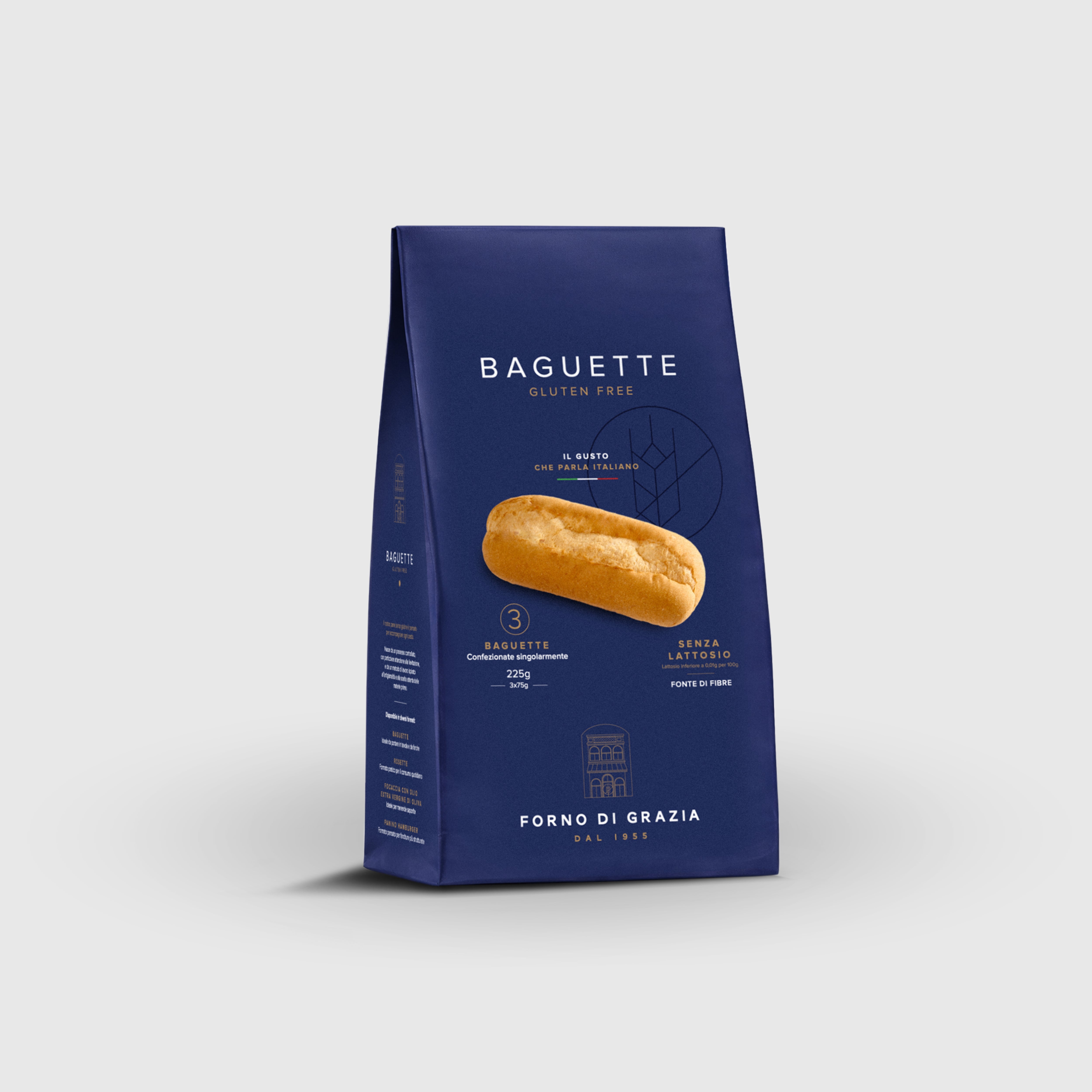 Baguette Senza Glutine e Senza Lattosio Forno di Grazia 225g