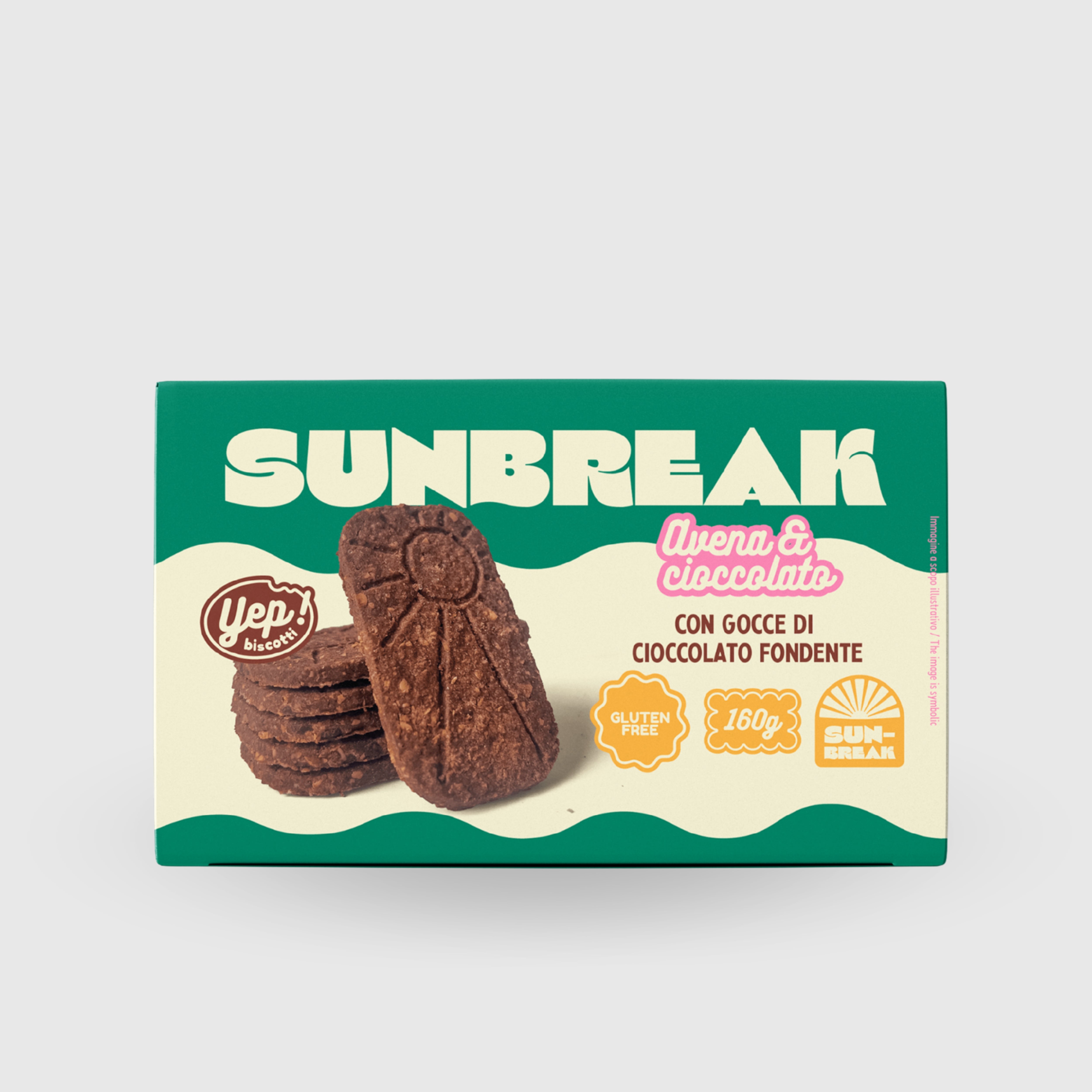 Biscotti Sunbreak Avena e Cioccolato Senza Glutine Vegani Yep! 160g