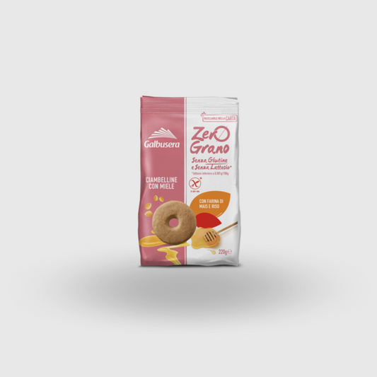 Galbusera ZeroGrano Gluten-free and lactose-free honey donuts 220g