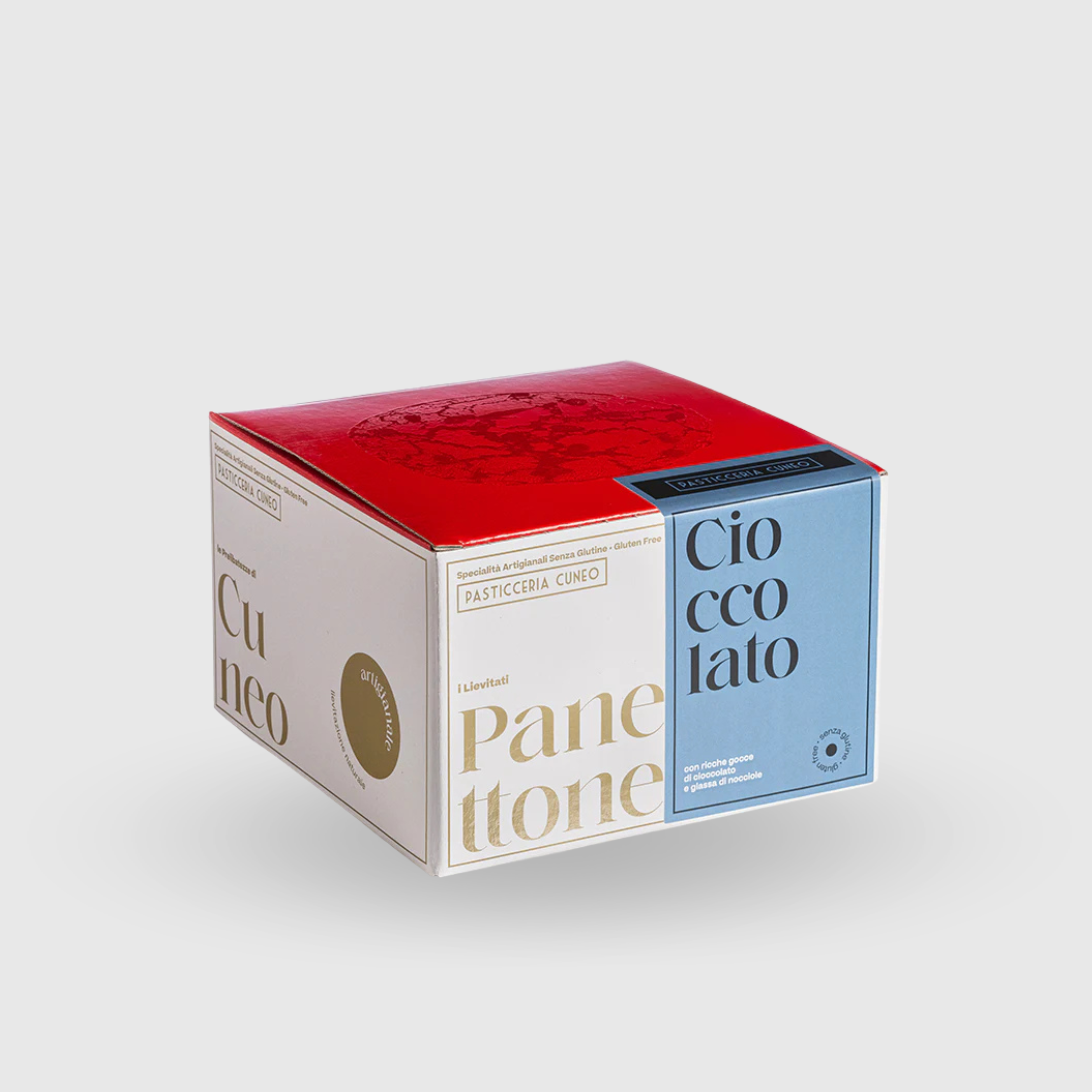Artisan Panettone with Chocolate Chips, Gluten-Free and Lactose-Free, Pasticceria Cuneo, 500g