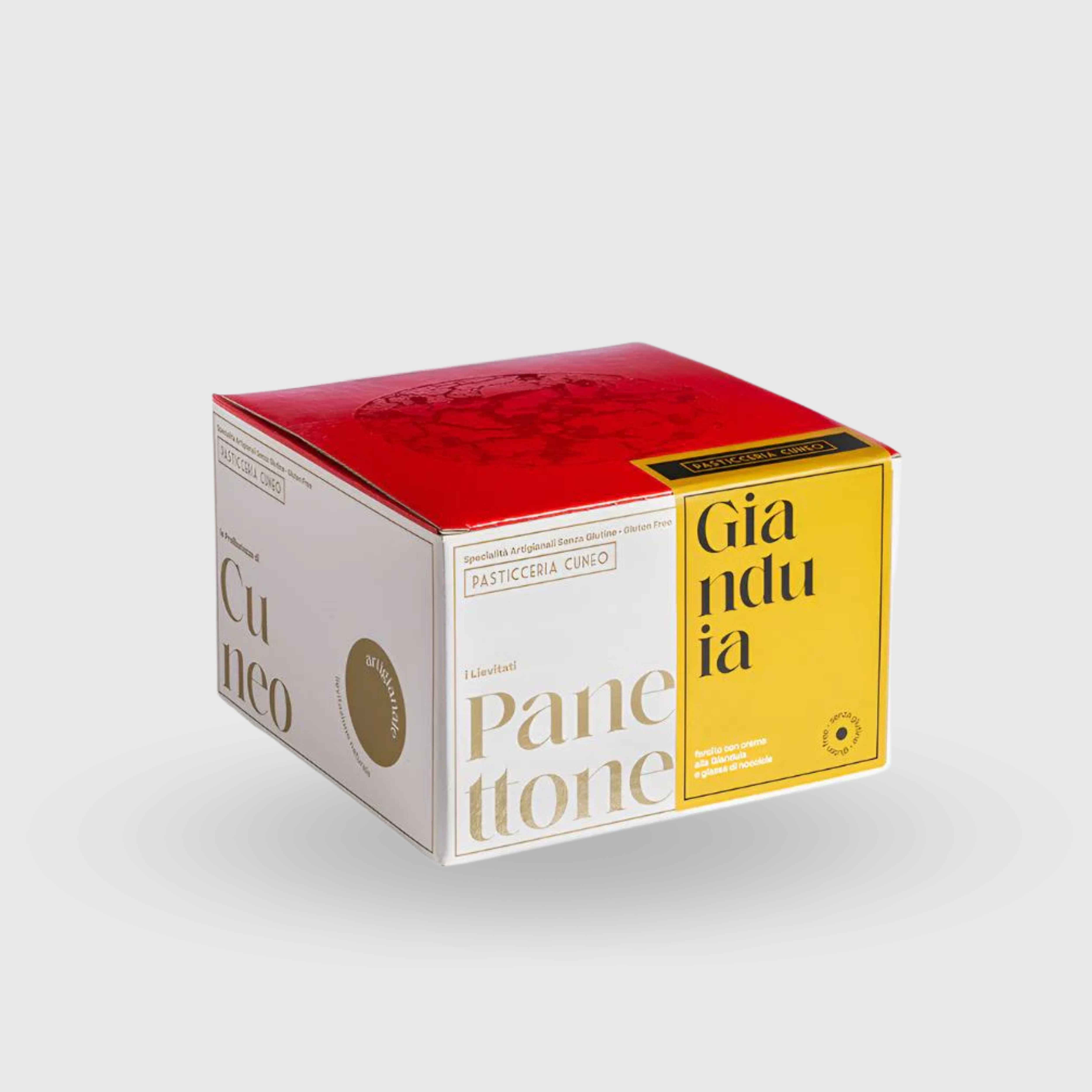 Artisan Panettone Filled with Gianduia Gluten Free Pastry Cuneo 600g