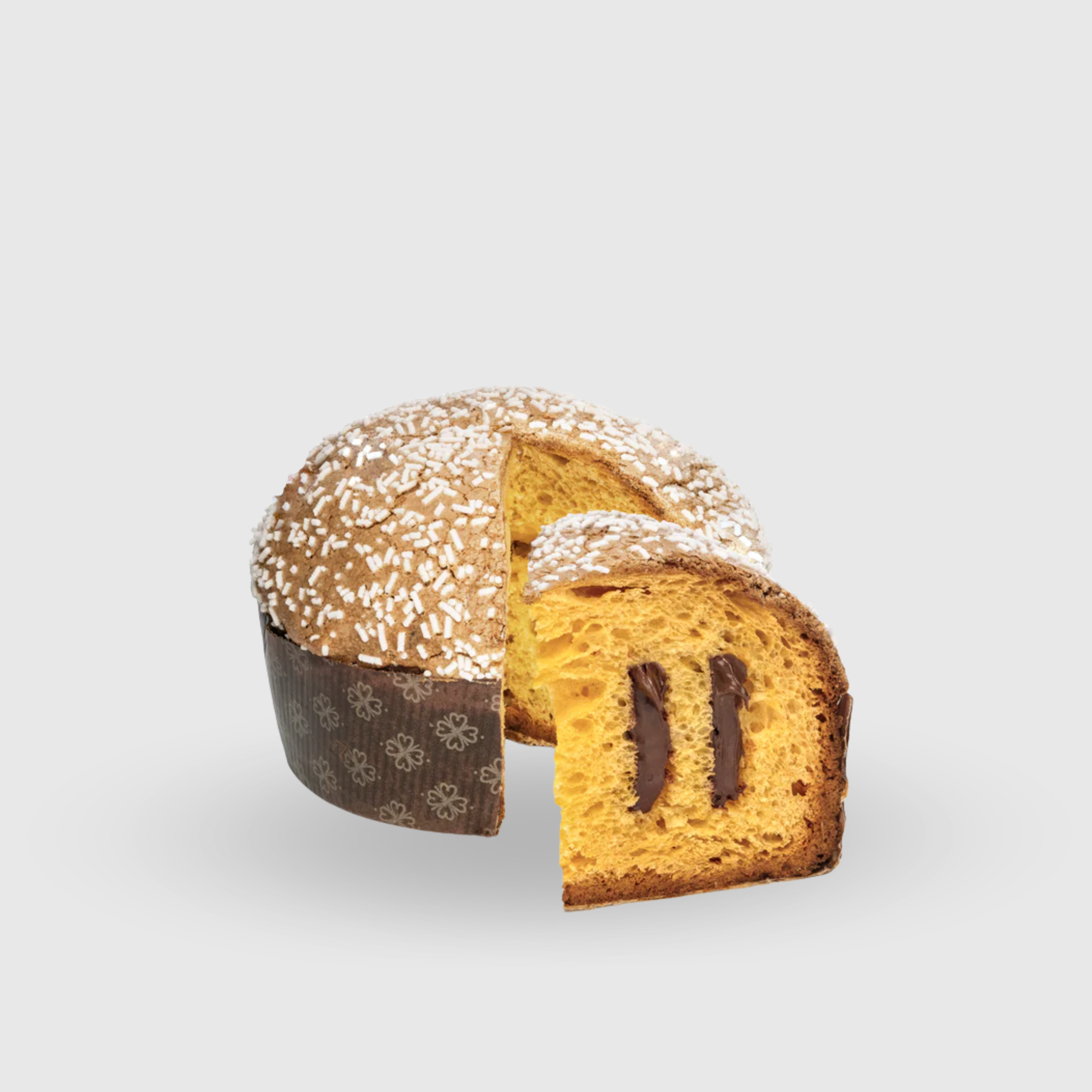 Handgemachter Panettone mit Gianduia-Füllung Glutenfrei Konditorei Cuneo 600g