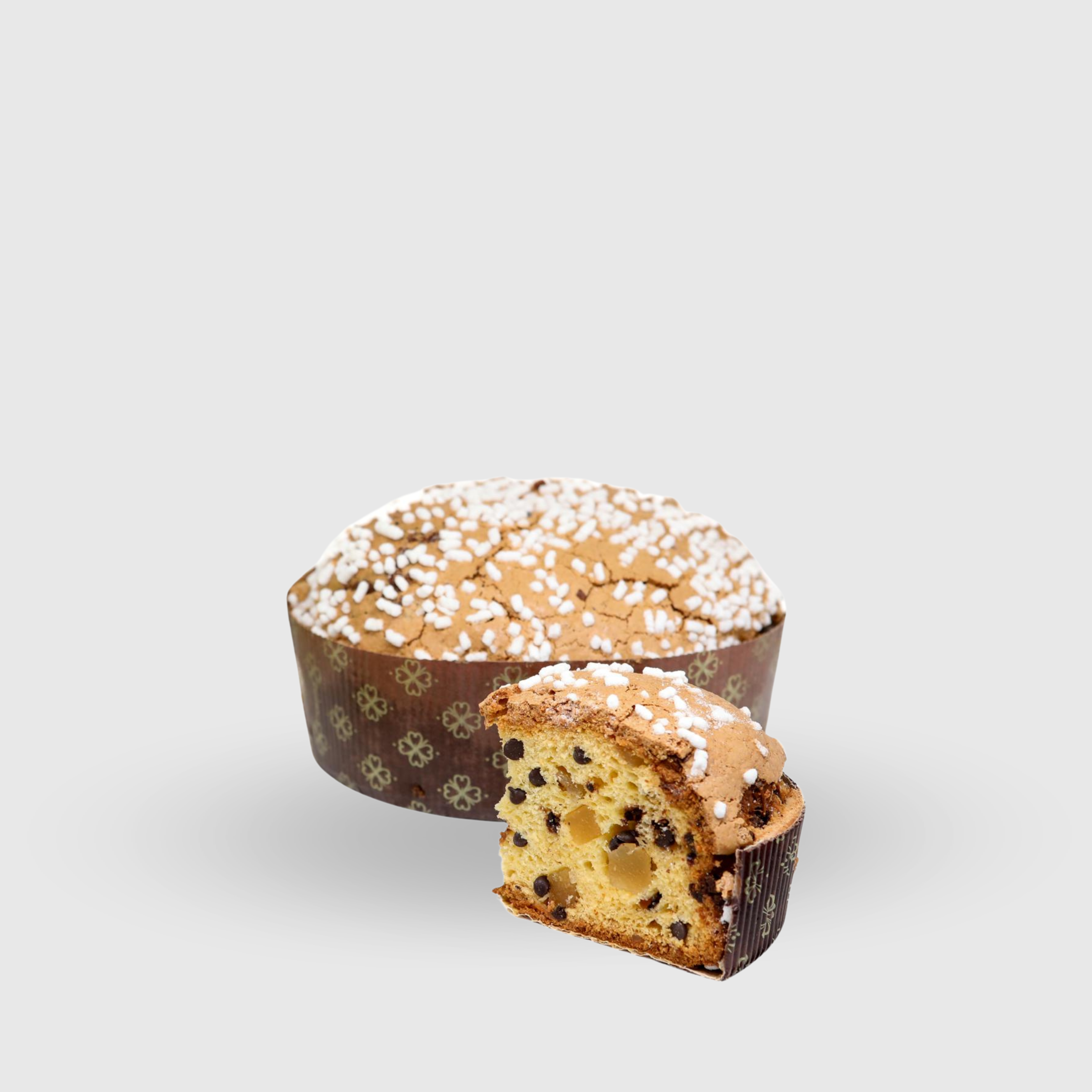 Handgemachter Panettone mit Birnen und Schokoladenstückchen Glutenfrei und Laktosefrei Konditorei Cuneo 500g