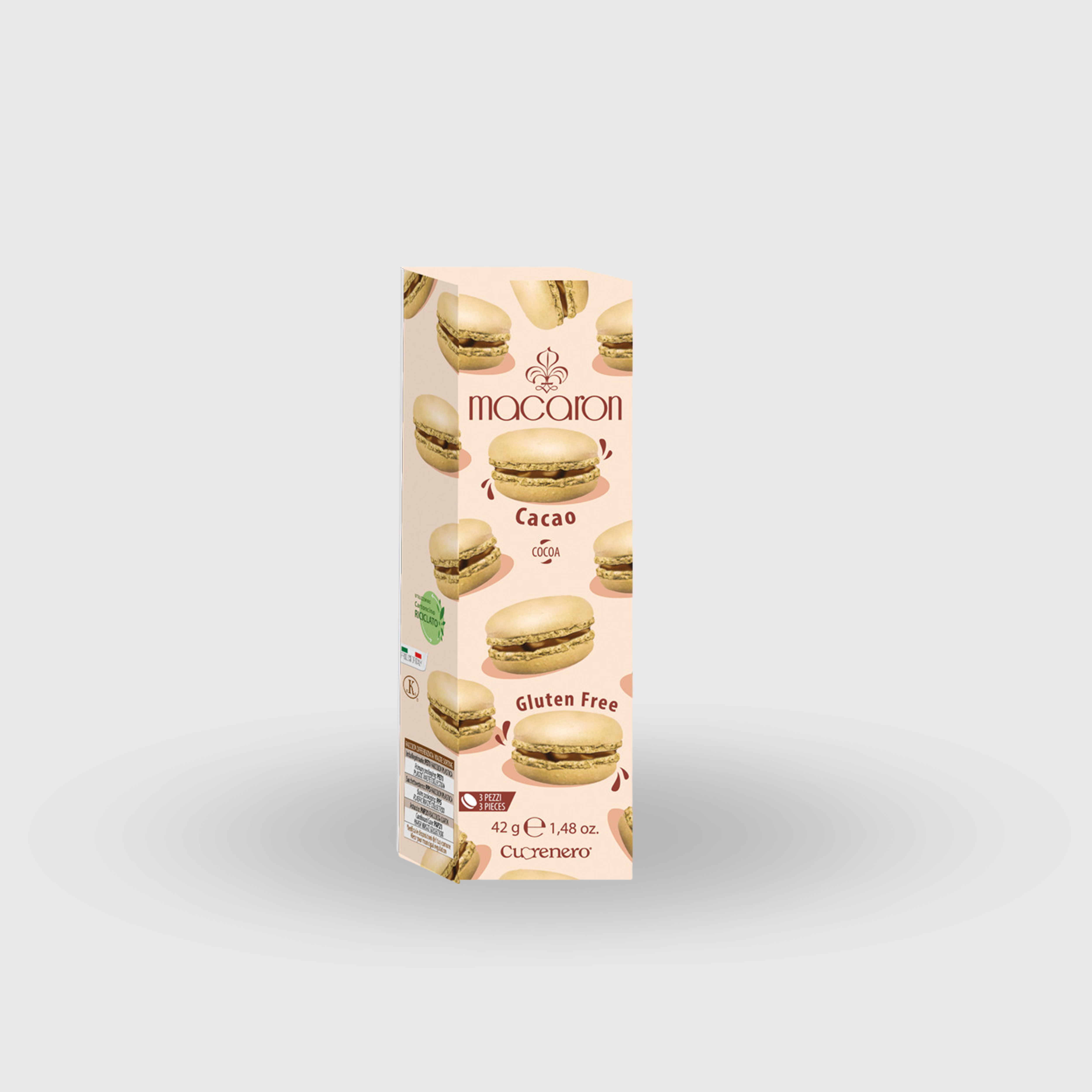 Macaron de Cacao Sin Gluten Cuorenero 42g