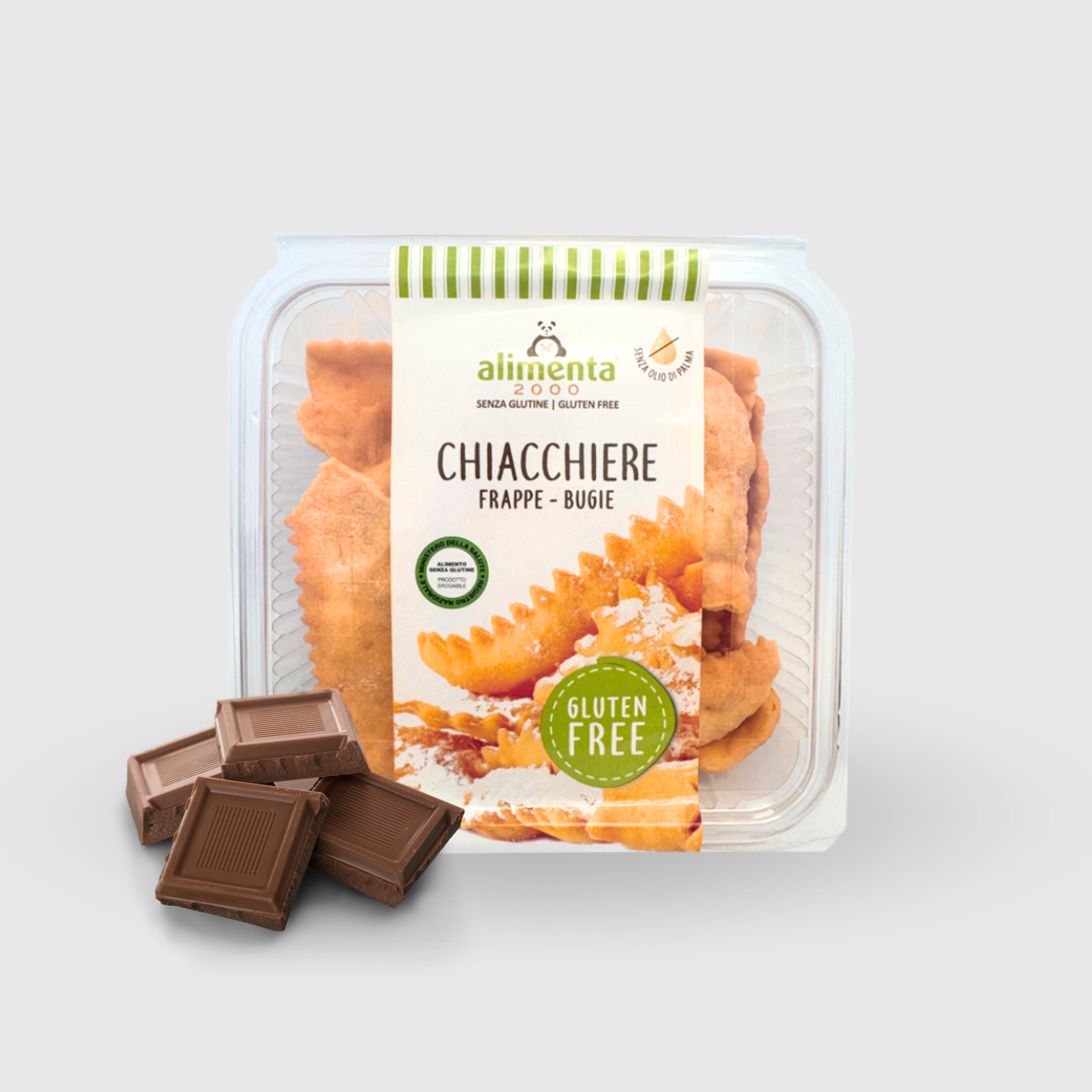 Chiacchiere al Cioccolato Senza Glutine Alimenta 2000 100g