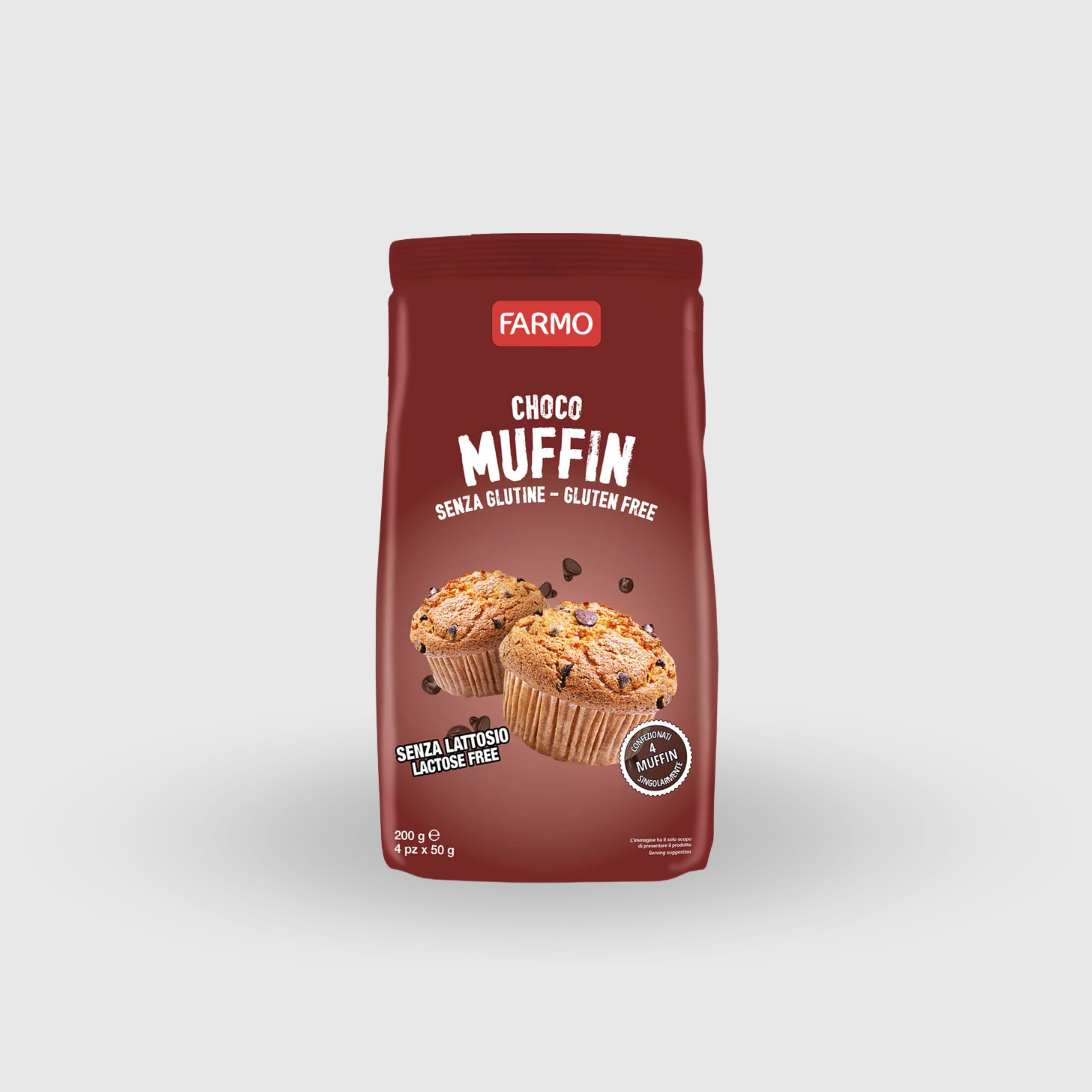 Choco Muffin Senza Glutine e Senza Lattosio Farmo 200g