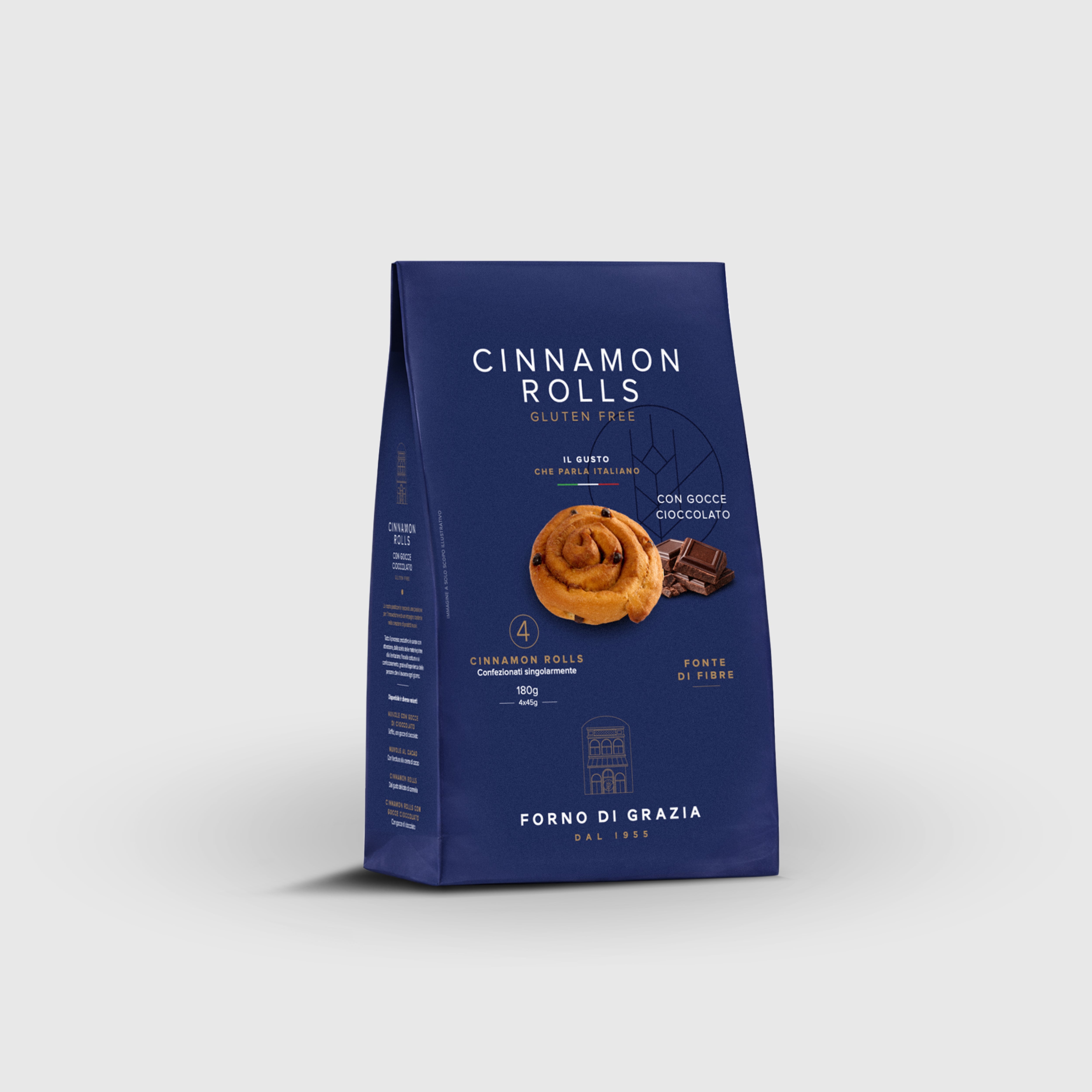 Cinnamon Rolls con Gocce di Cioccolato Senza Glutine Forno di Grazia 180g
