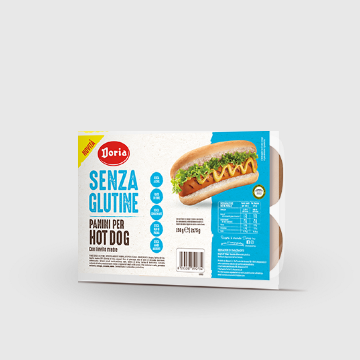 Doria Hot Dog Buns Gluten Free and Lactose Free 150g