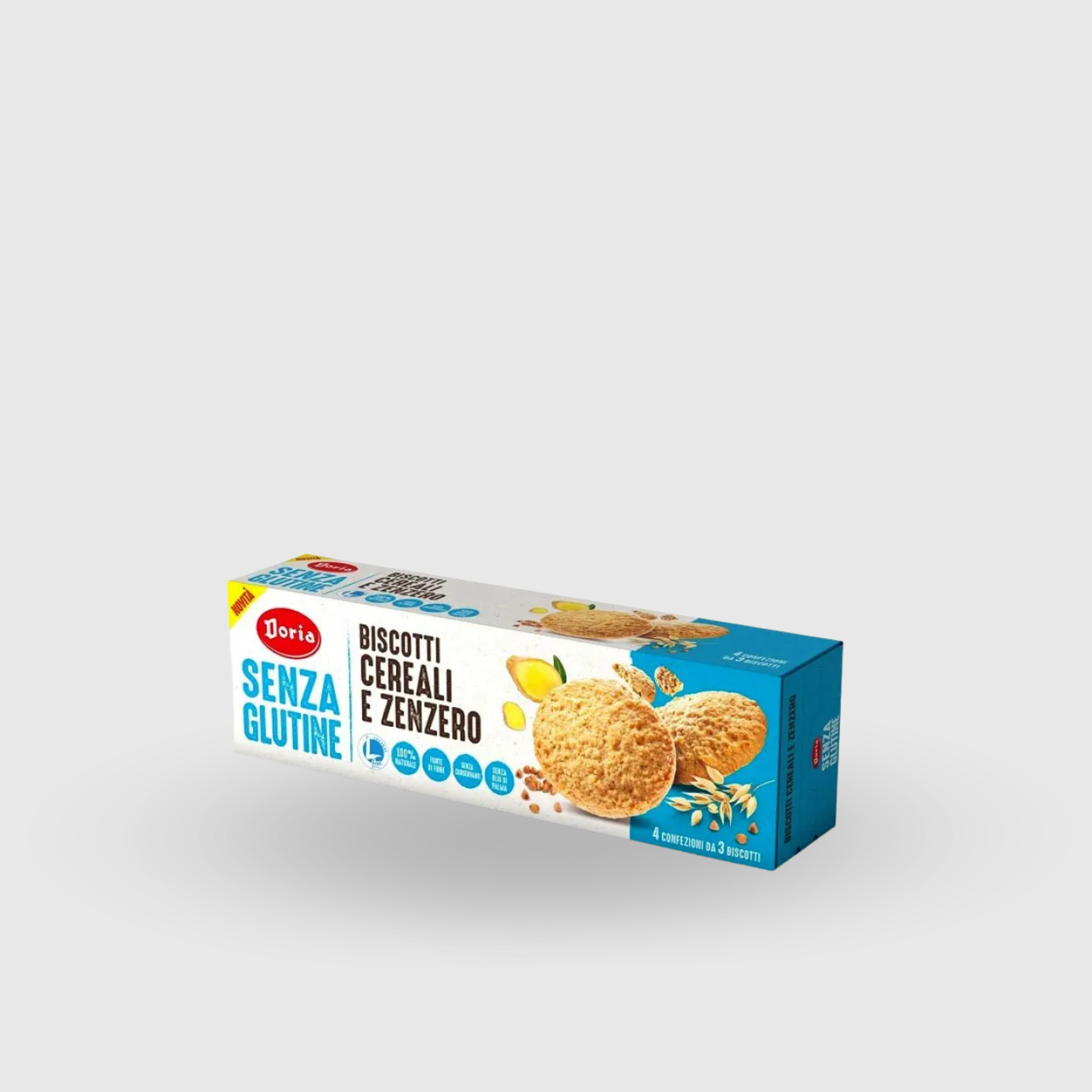 Biscotti Cereali e Zenzero Doria Senza Glutine 150g