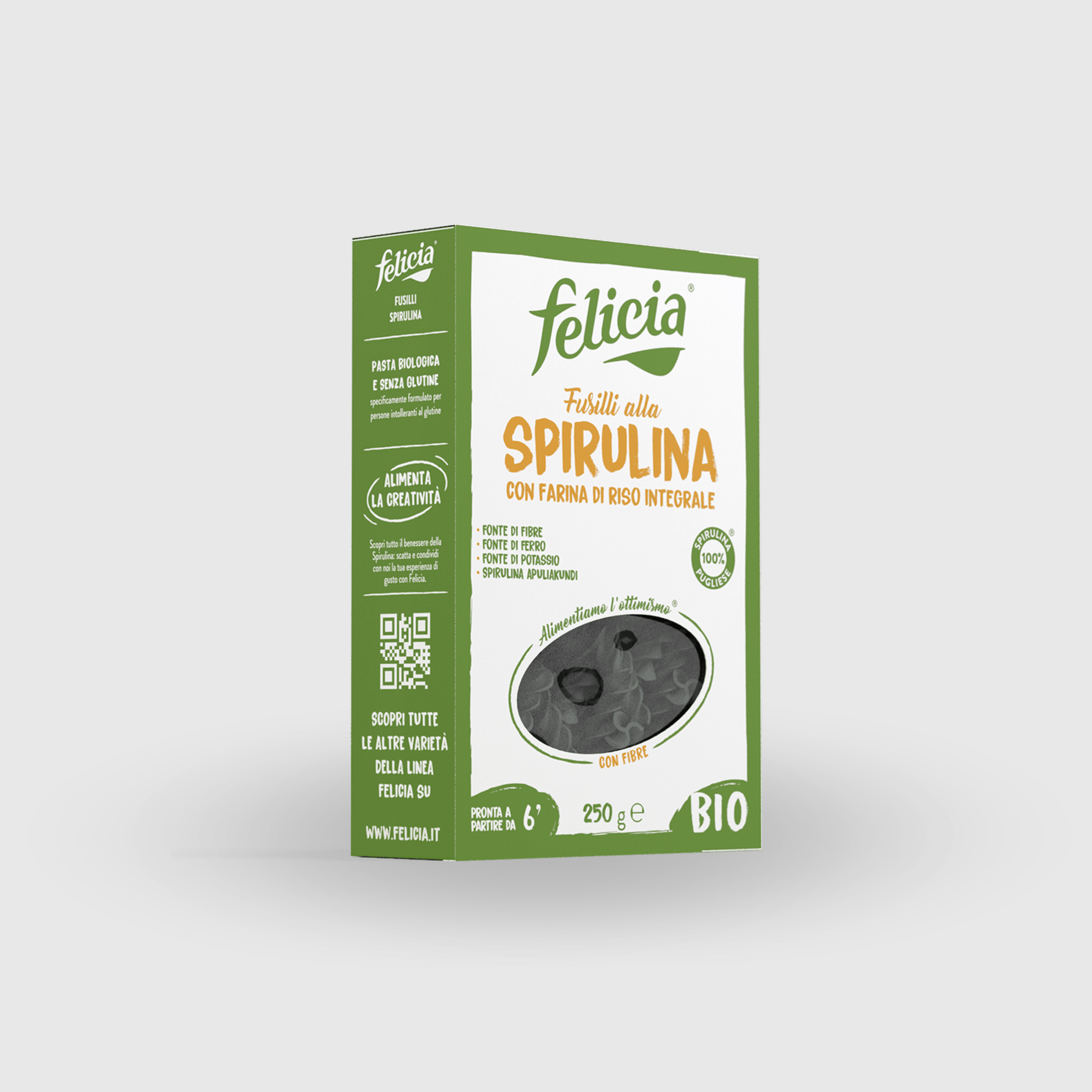 Spiruline Fusilli Felicia Sans Gluten 250g