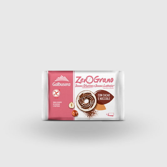 Galbusera Frollini Cocoa and Hazelnuts Zerograno 220g Gluten Free and Lactose Free