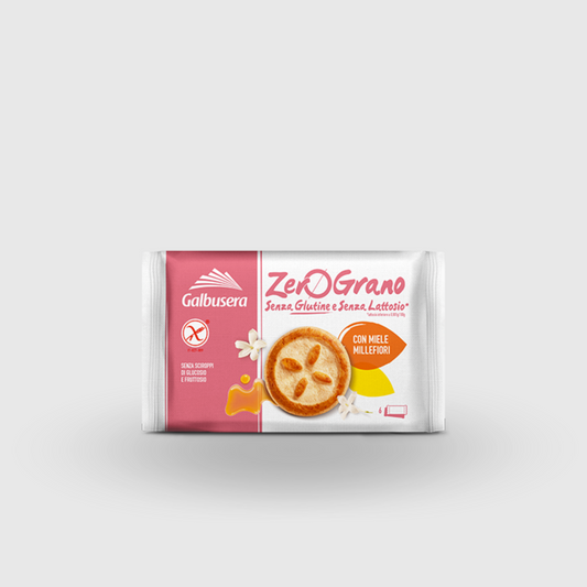Galbusera Frollini with Wildflower Honey Zerograno 220g Gluten Free and Lactose Free