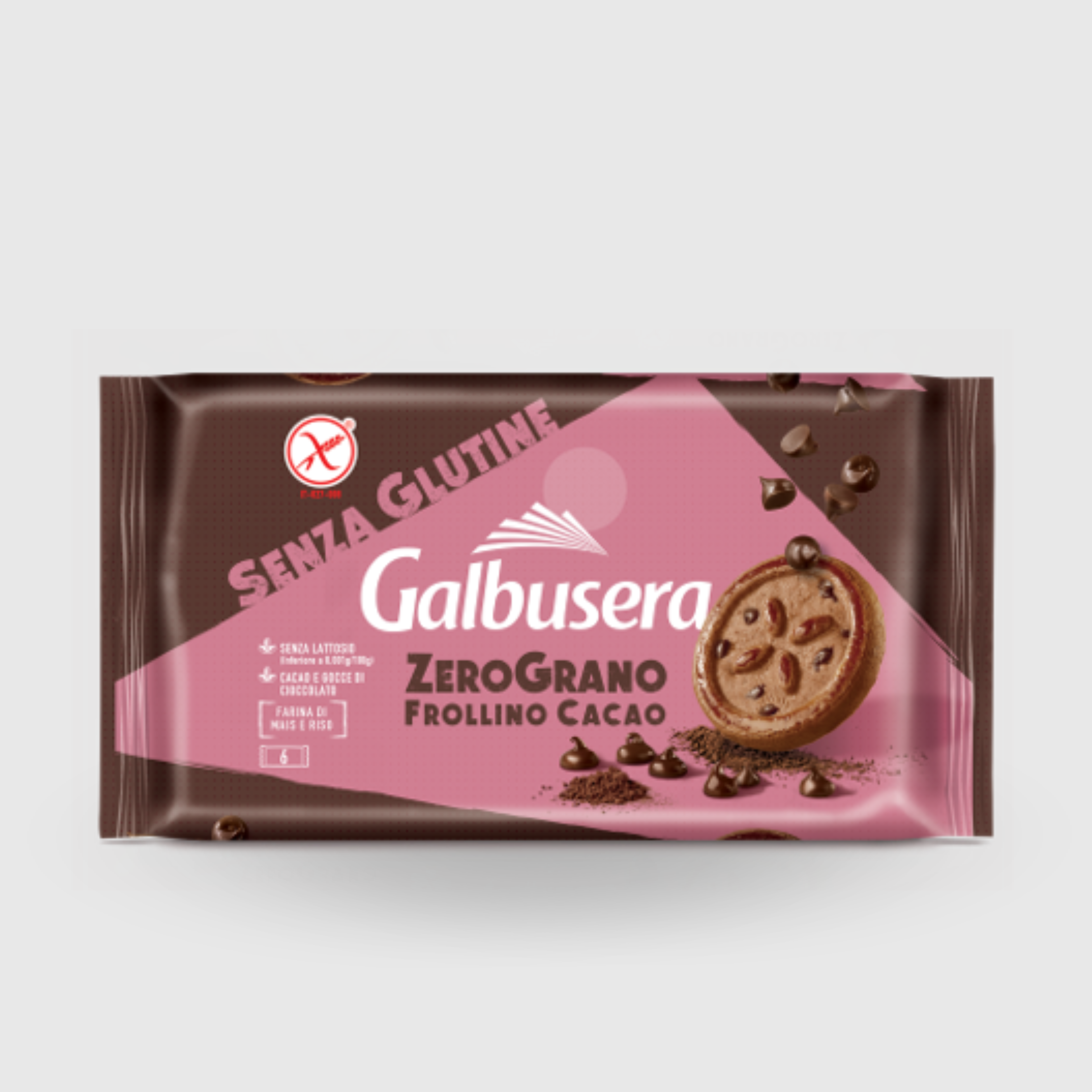 Galbusera Biscuits with Chocolate Chips Zerograno 220g Gluten Free and Lactose Free