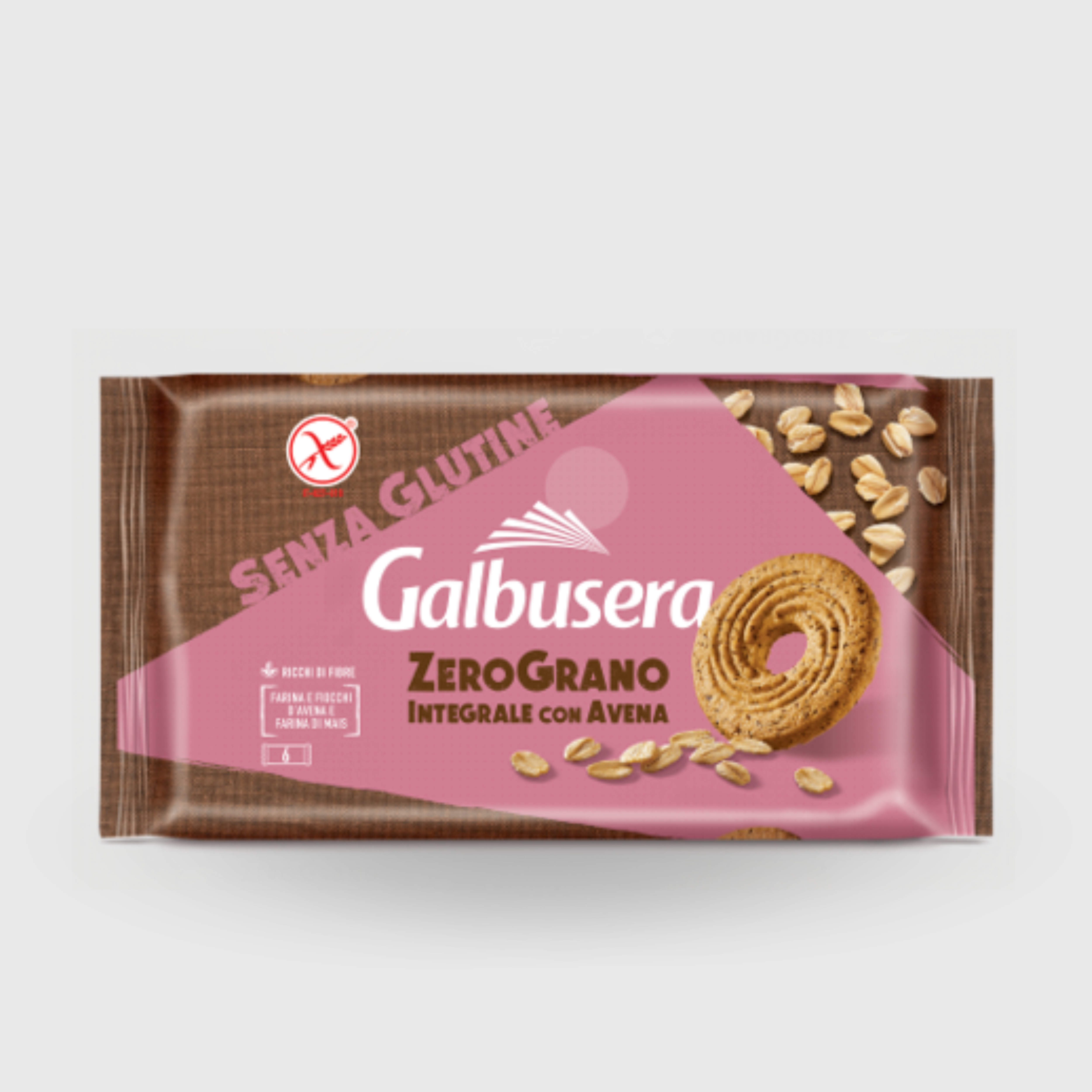 Galbusera Frollini Integrali Zerograno 220g Senza Glutine e Senza Lattosio