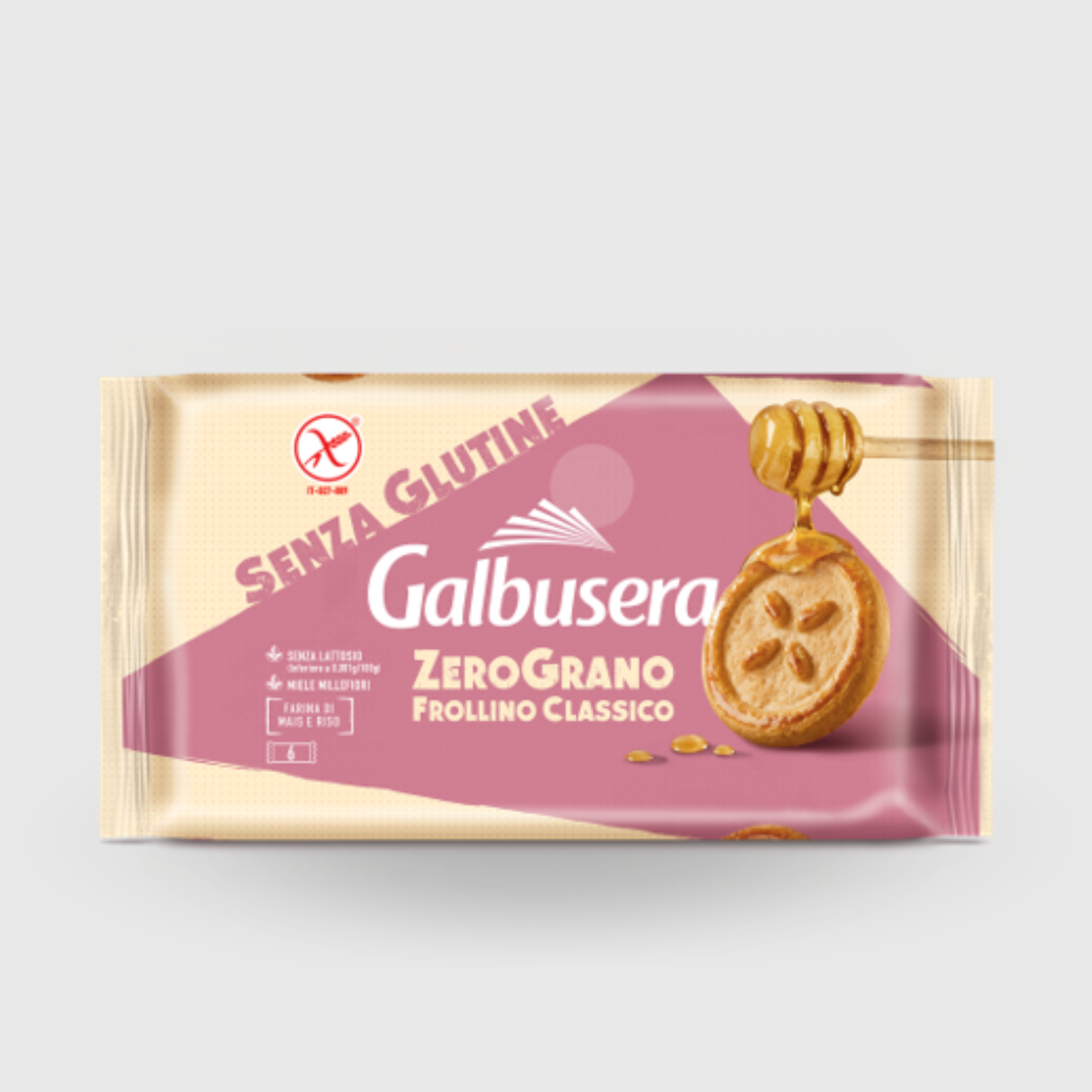 Galbusera Zerograno Millefiori Honey Biscuits 220g Gluten Free and Lactose Free