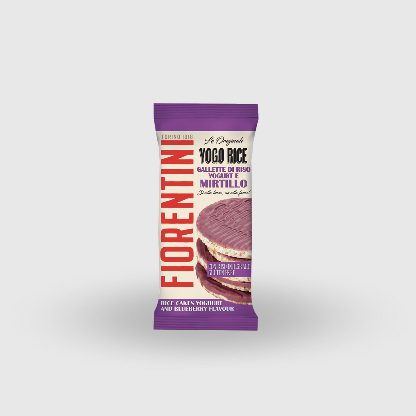 Rice cakes covered Yogurt and Blueberry flavor 100g Gluten Free