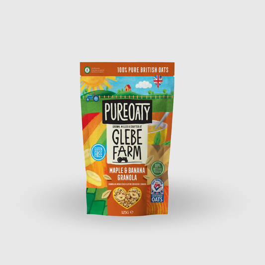 Glebe Farm Oat Granola with Syrup and Banana Gluten Free and Dairy Free Vegan 325g