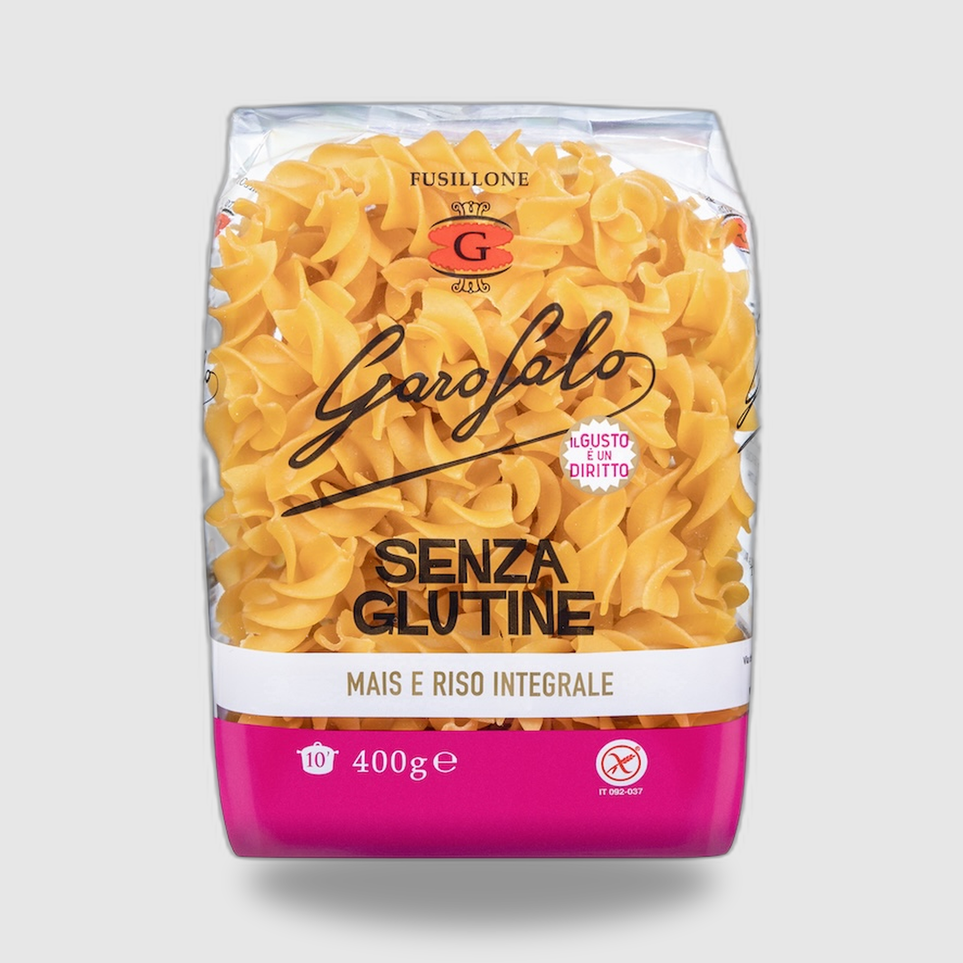 Fusilloni Garofalo Senza Glutine 400g - nuovo pack mais e riso integrale