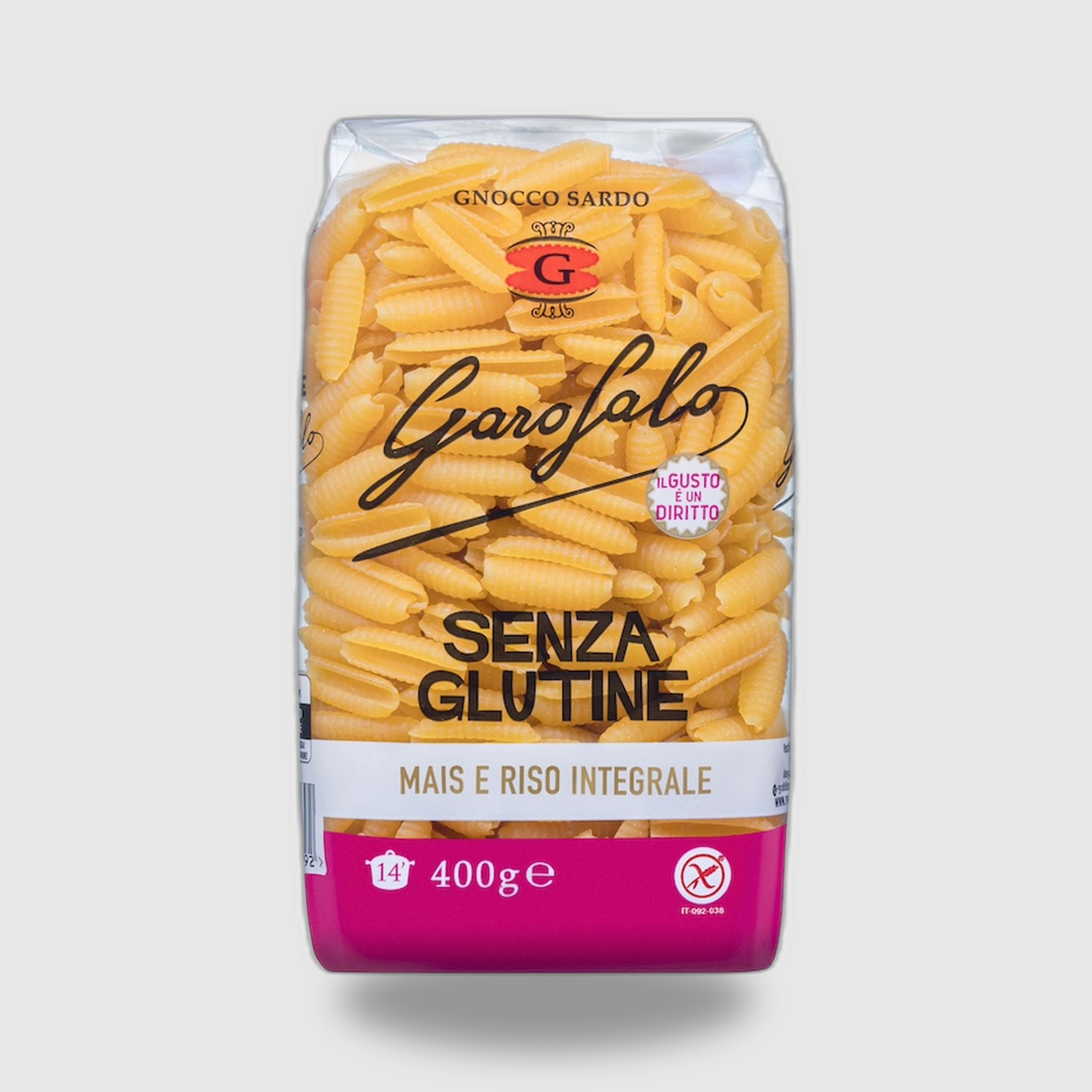 Gnocco Sardo Garofalo Senza Glutine 400g - nuovo pack mais e riso integrale