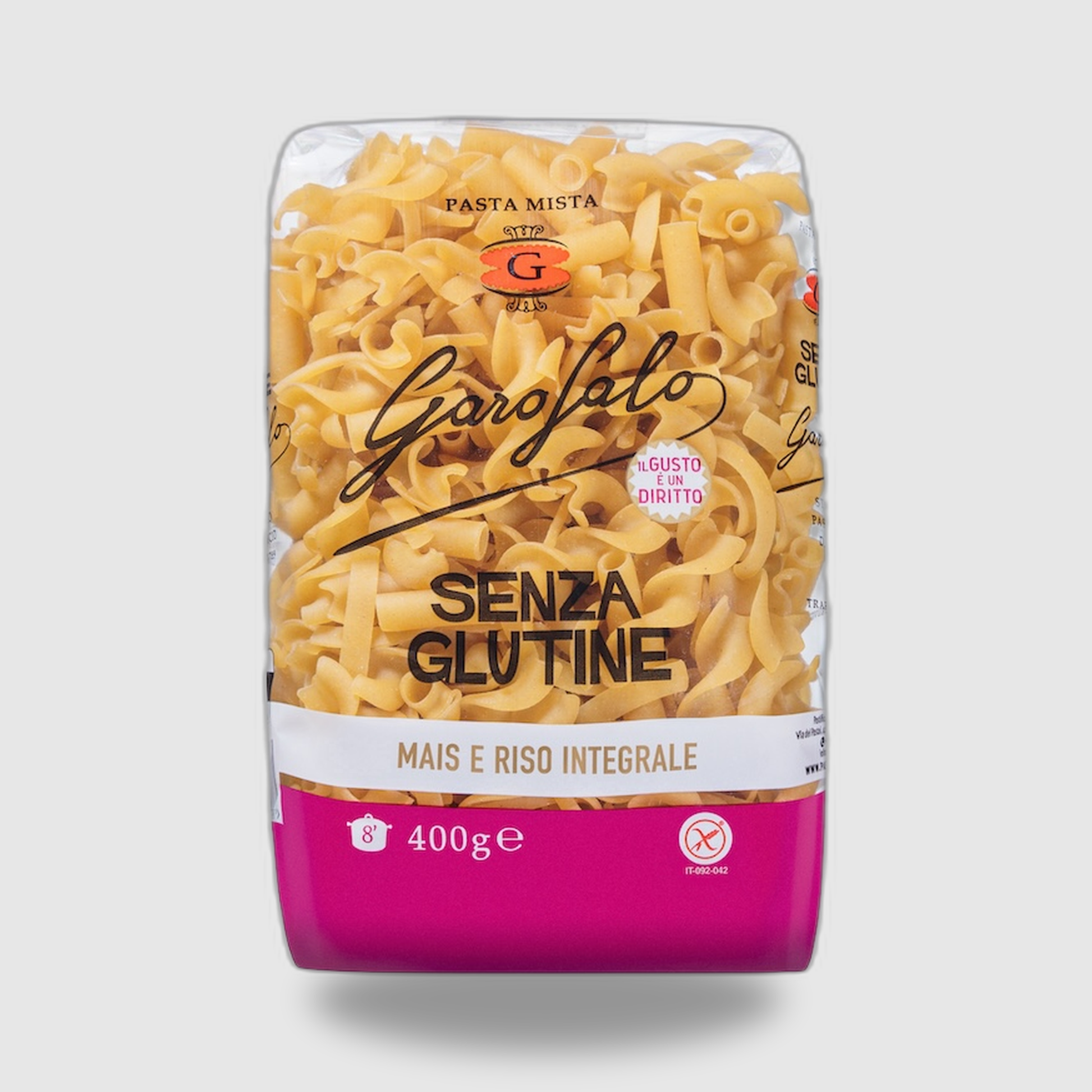 Pasta Mista Garofalo Senza Glutine 400g - nuovo pack mais e riso integrale