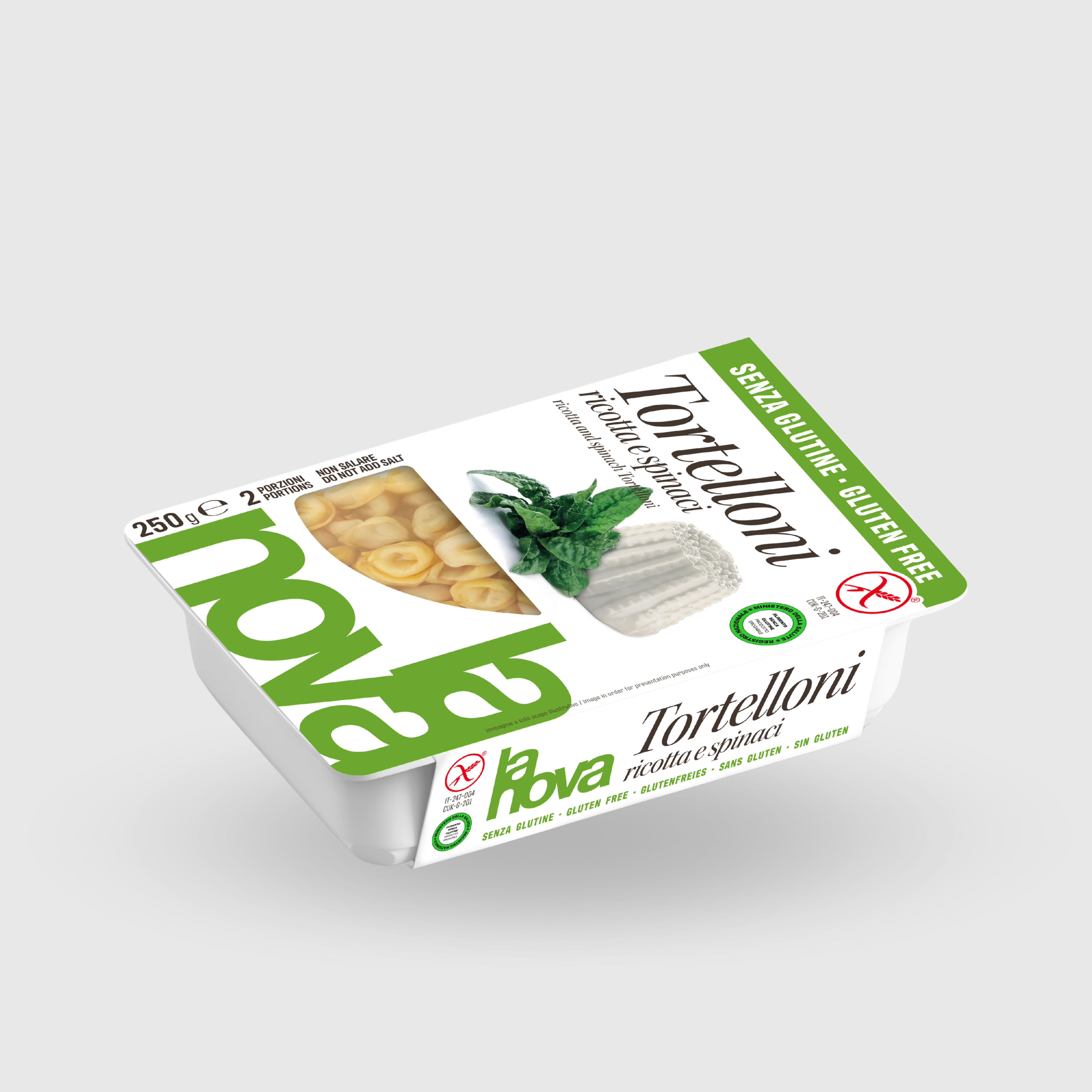 Tortelloni mit Ricotta und Spinat Glutenfrei La Nova 250g