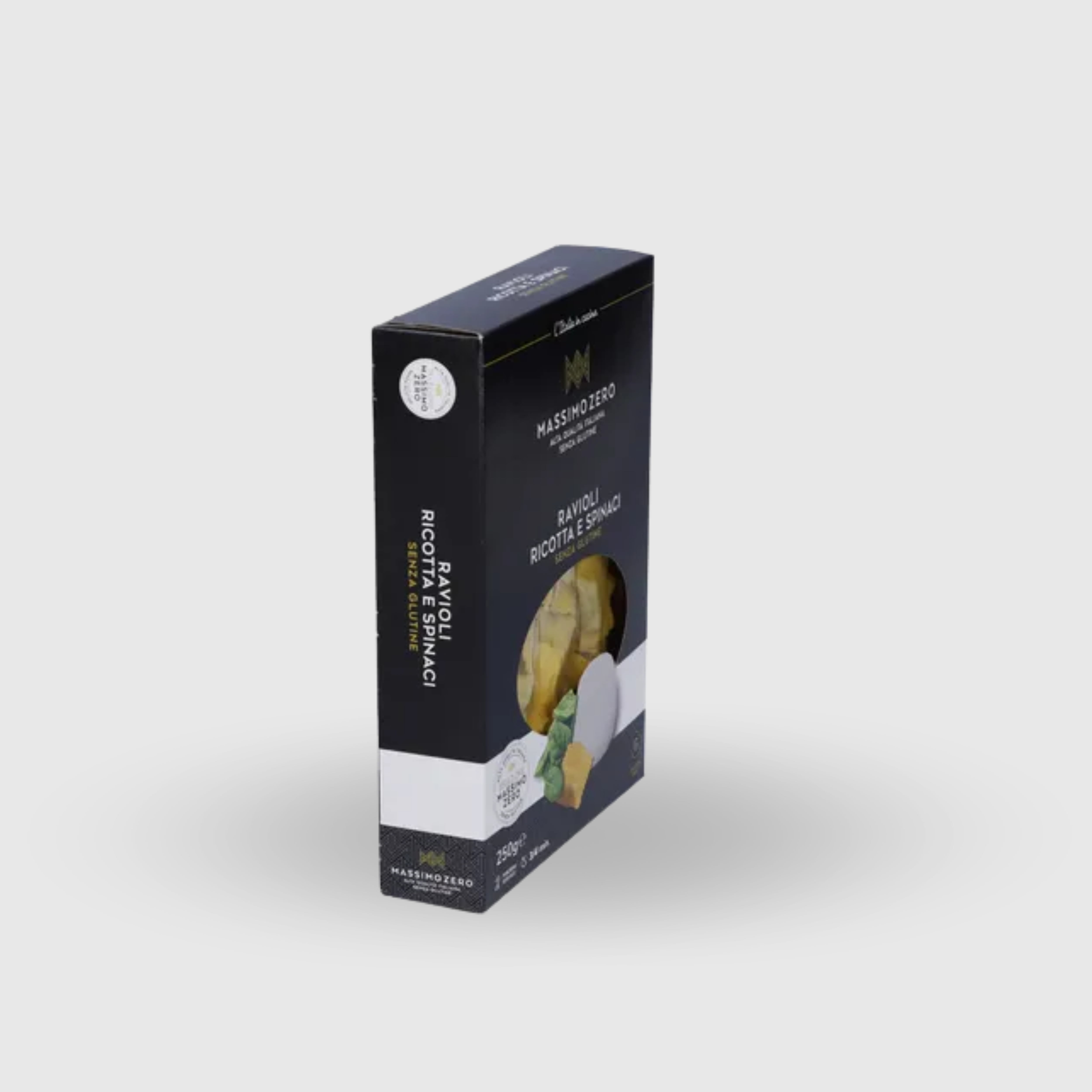 Raviolis à la ricotta et aux épinards sans gluten Massimo Zero 250 g