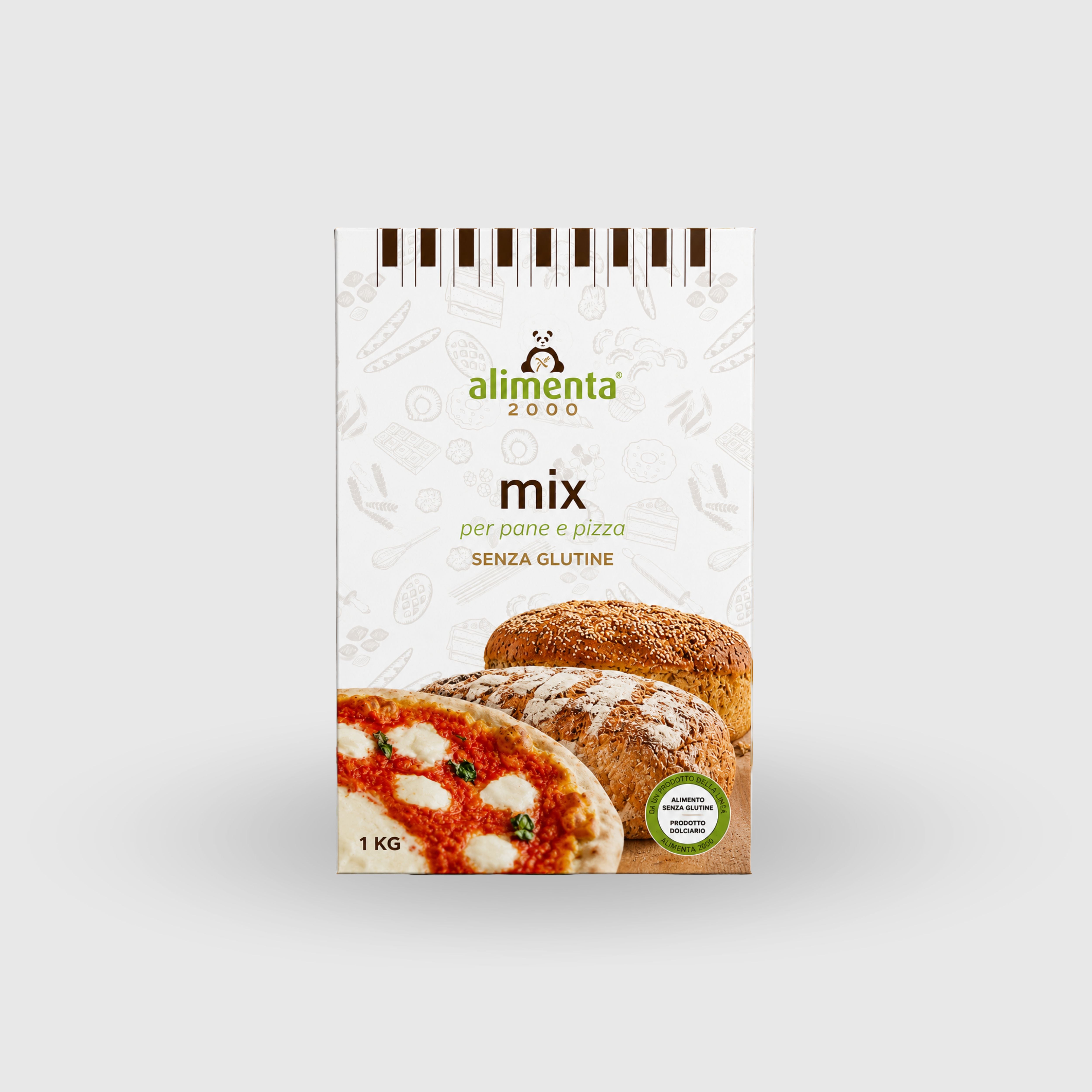 Mix farina per pane e pizza Alimenta 2000 Senza Glutine 1kg